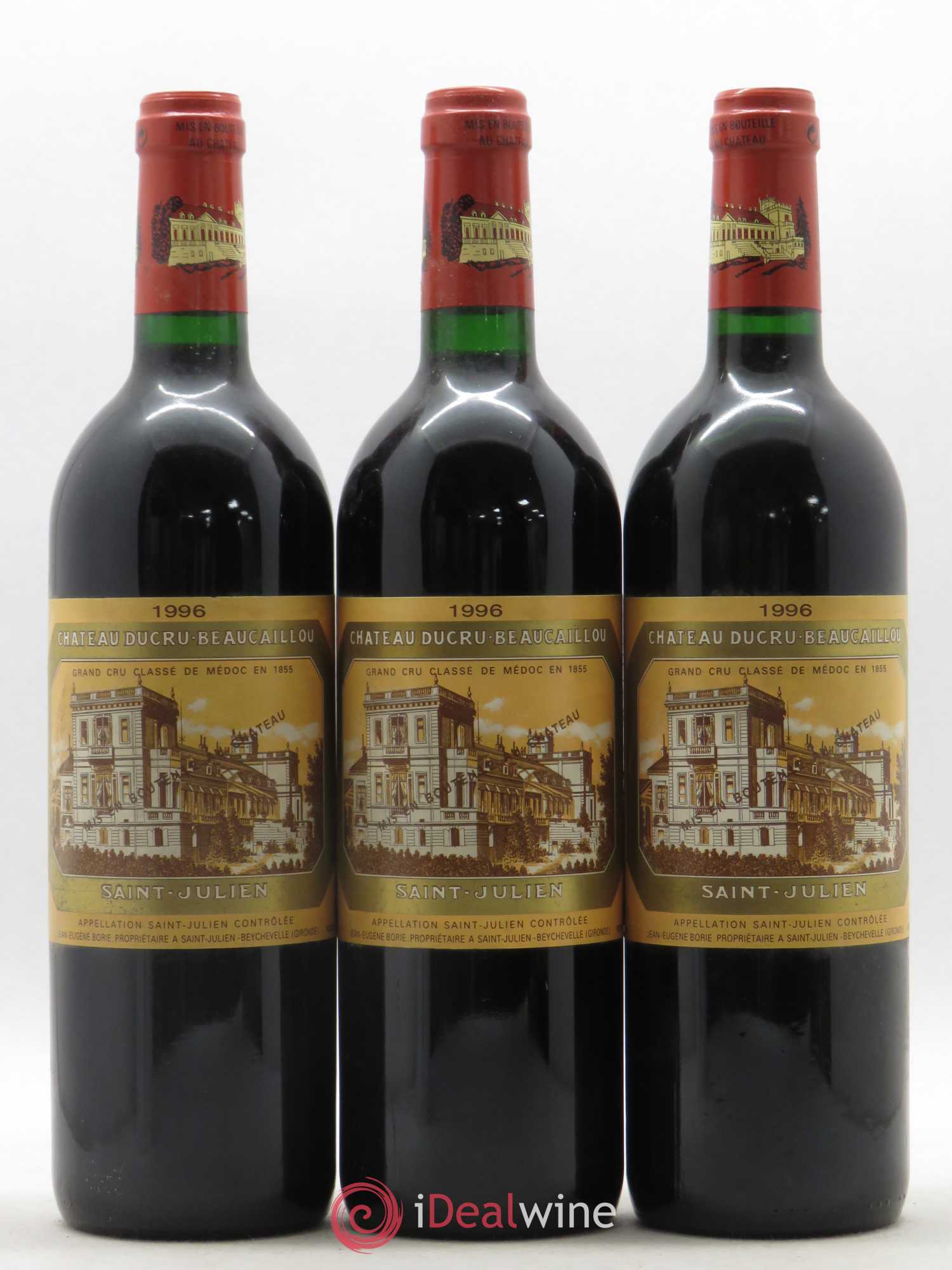 Château Ducru Beaucaillou 2ème Grand Cru Classé 1996 - Lot de 3 bouteilles - 0