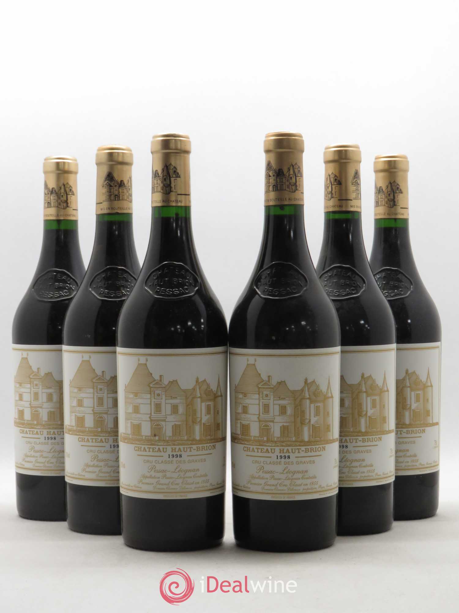 Château Haut Brion 1er Grand Cru Classé 1998 - Lot de 6 bouteilles - 0