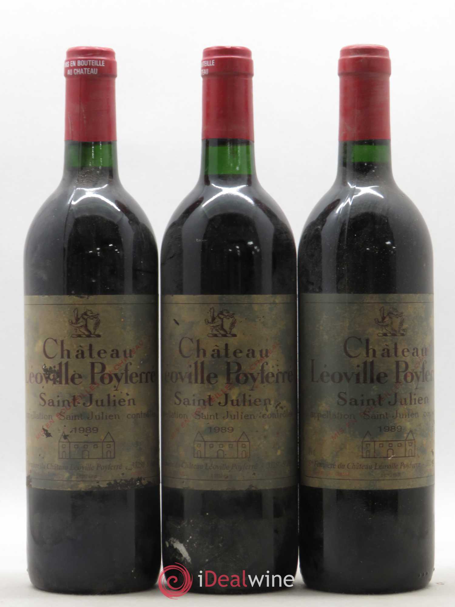 Château Léoville Poyferré 2ème Grand Cru Classé 1989 - Lot de 3 bouteilles - 0