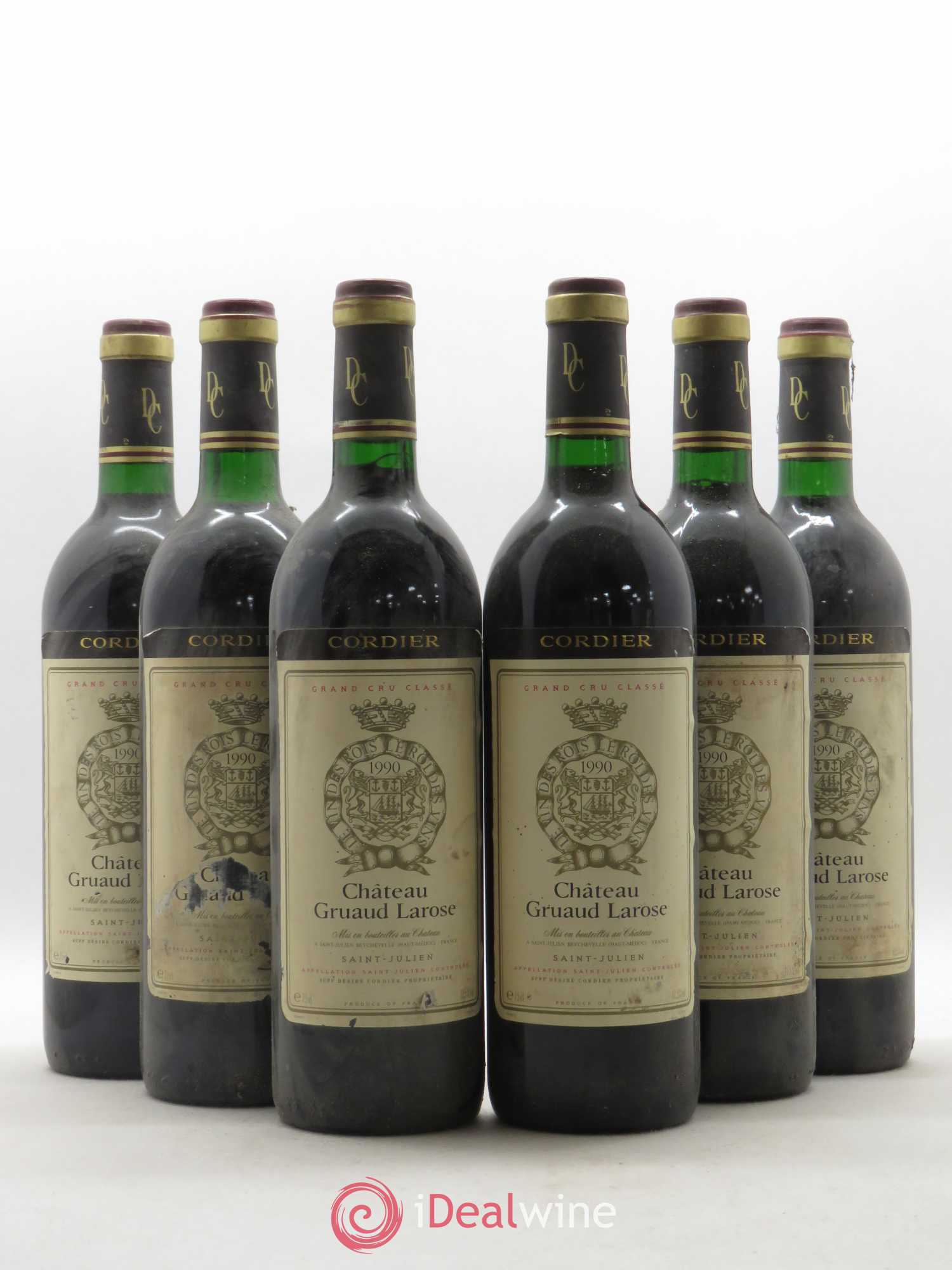 Château Gruaud Larose 2ème Grand Cru Classé 1990 - Lot de 6 bouteilles - 0