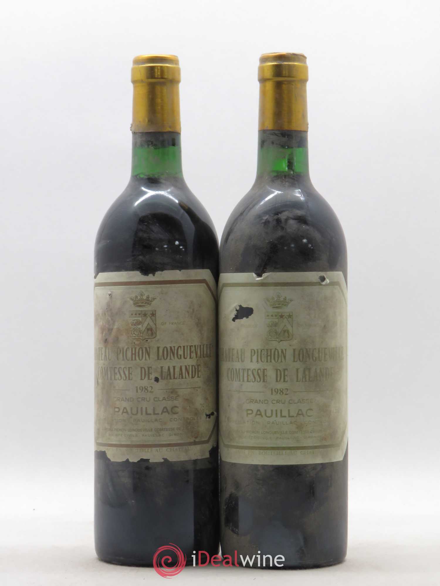 Château Pichon Longueville Comtesse de Lalande 2ème Grand Cru Classé 1982 - Lot de 2 bouteilles - 0