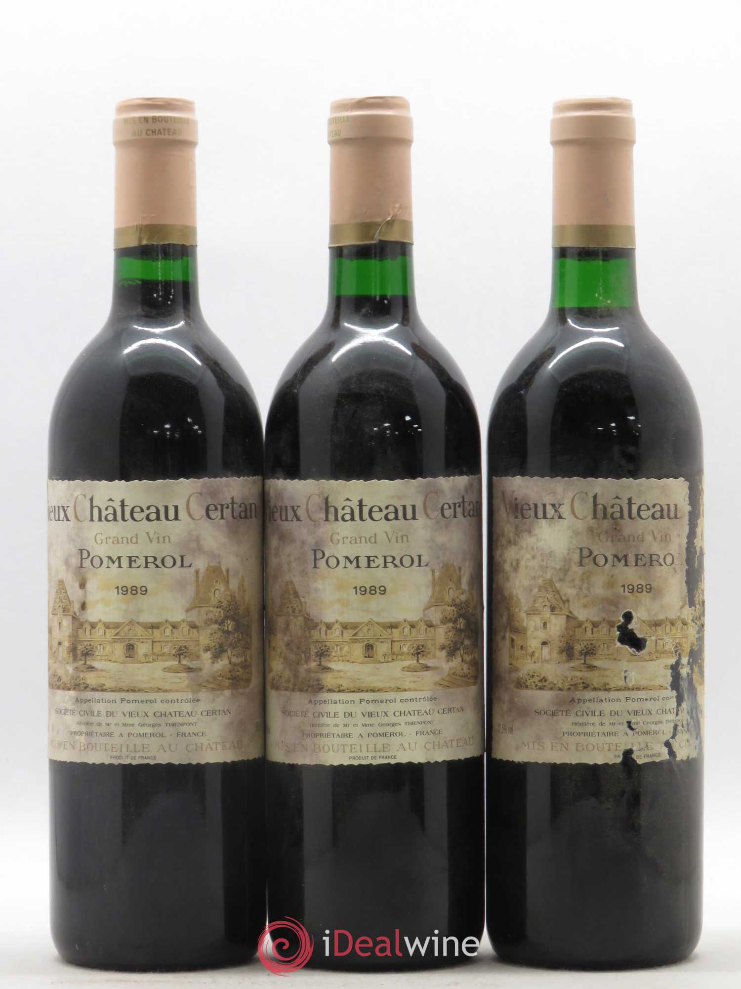 Vieux Château Certan 1989 - Lot de 3 bouteilles - 0