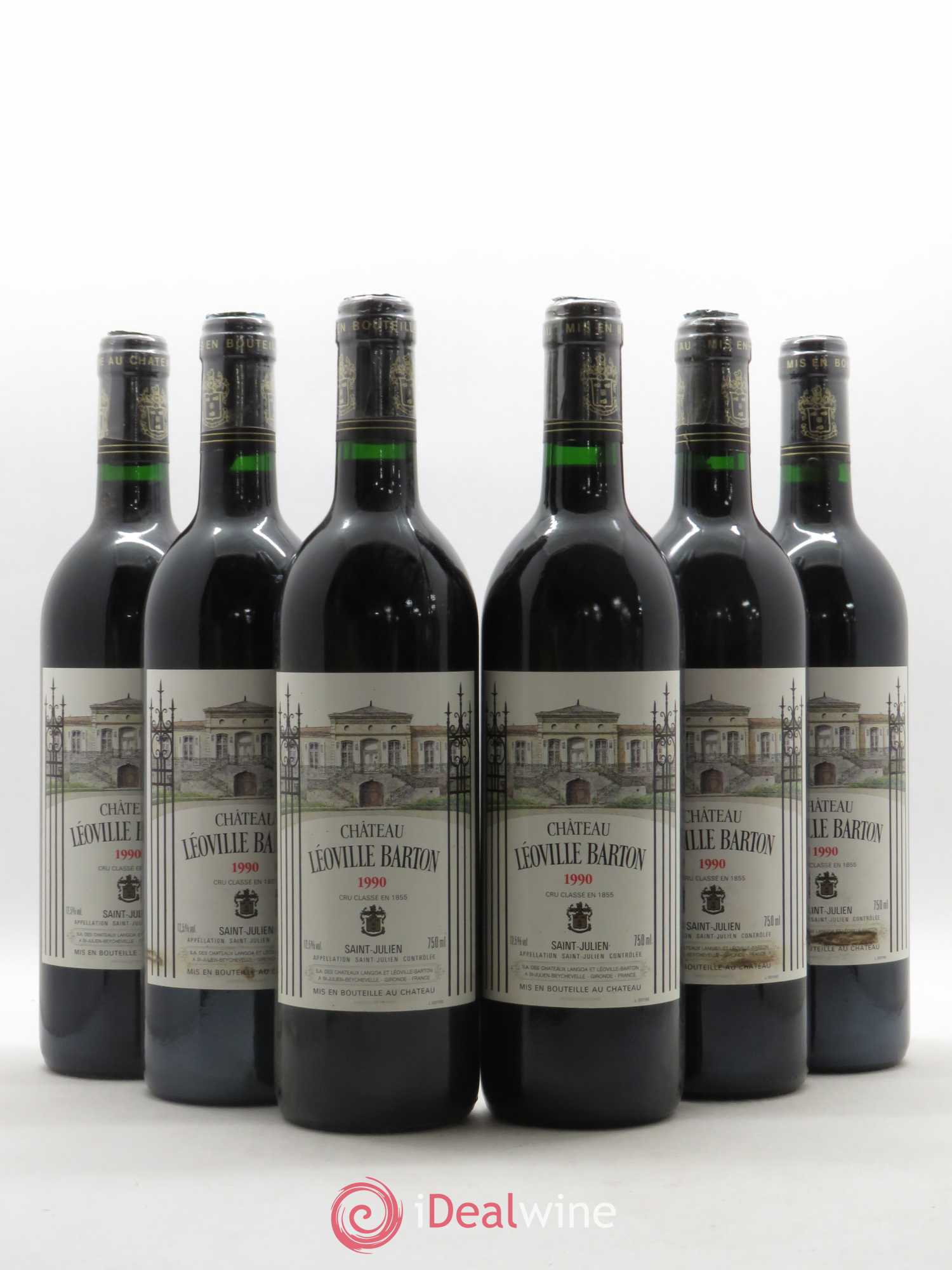 Château Léoville Barton 2ème Grand Cru Classé 1990 - Lot de 6 bouteilles - 0