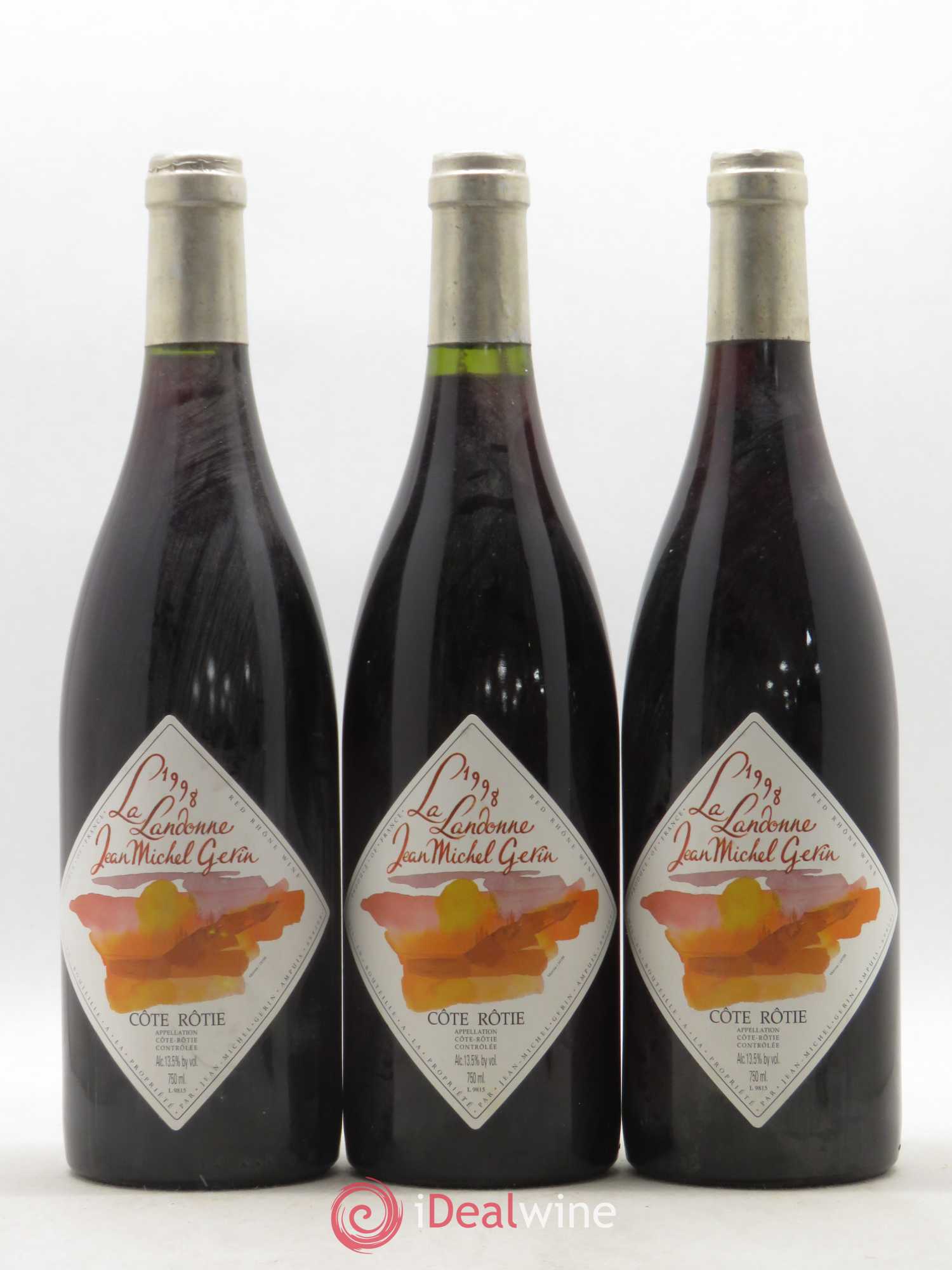 Côte-Rôtie La Landonne Jean-Michel Gerin 1998 - Lot de 3 bouteilles - 0