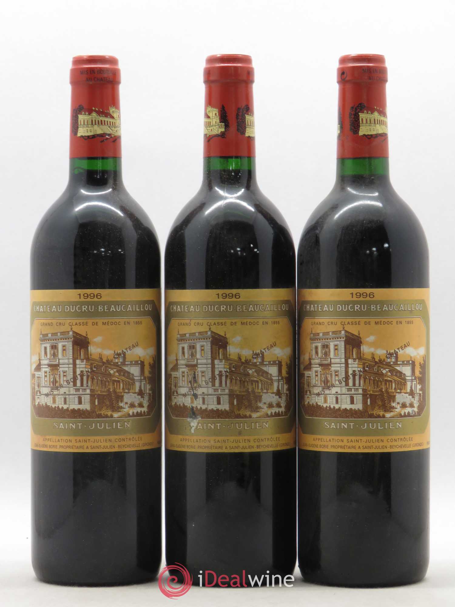 Château Ducru Beaucaillou 2ème Grand Cru Classé 1996 - Lot de 3 bouteilles - 0
