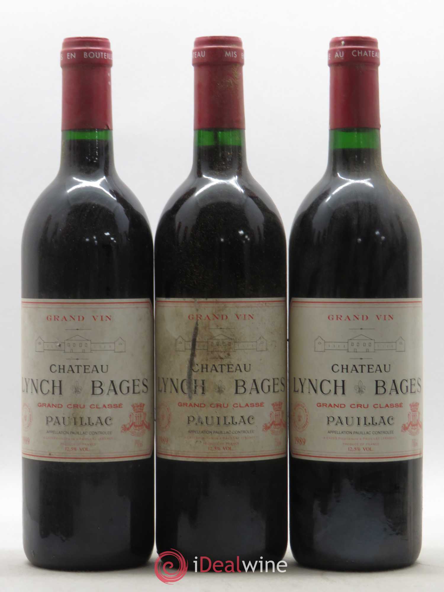Château Lynch Bages 5ème Grand Cru Classé 1989 - Lot de 12 bouteilles - 1