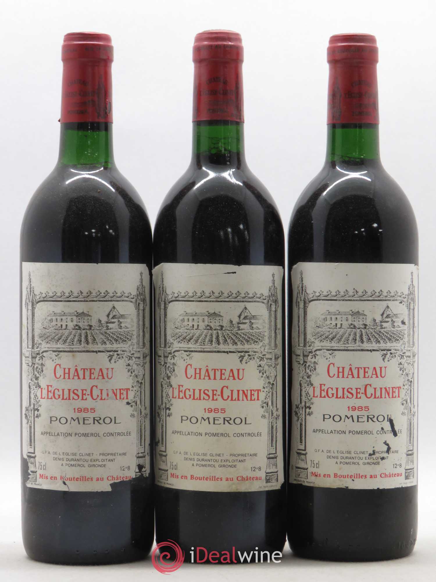 Château l' Église Clinet 1985 - Lot de 3 bouteilles - 0