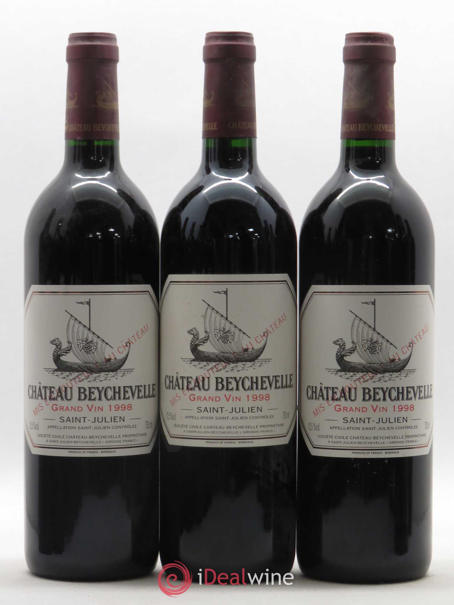 Château Beychevelle 4ème Grand Cru Classé 1998 - Lot de 12 bouteilles - 1