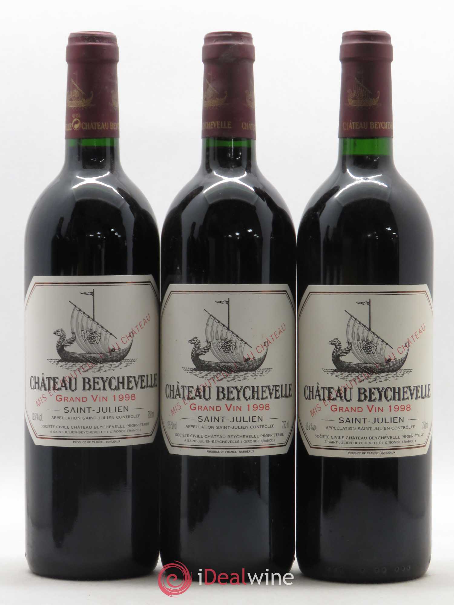 Château Beychevelle 4ème Grand Cru Classé 1998 - Lot de 12 bouteilles - 3