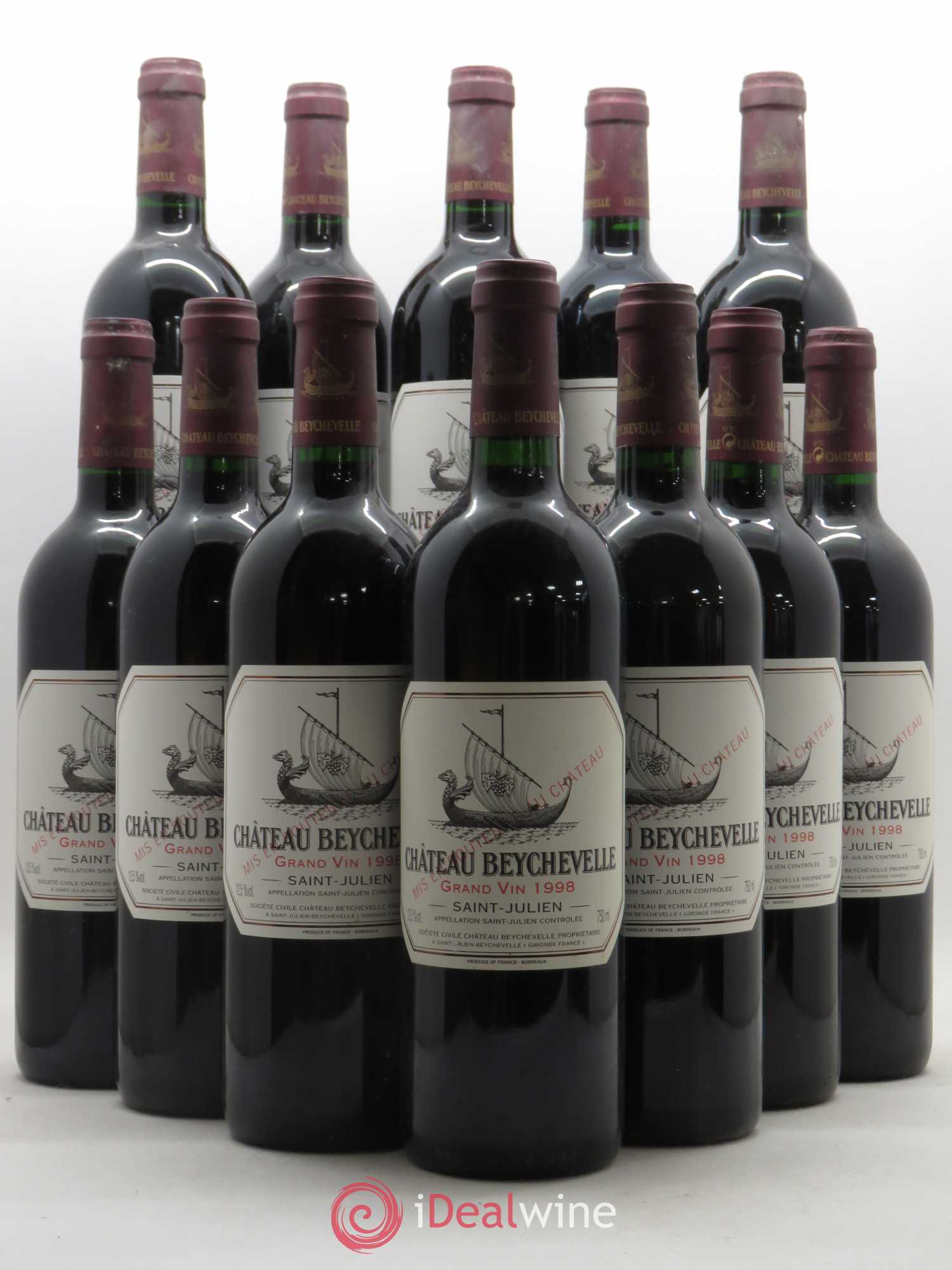 Château Beychevelle 4ème Grand Cru Classé 1998 - Lot de 12 bouteilles - 0
