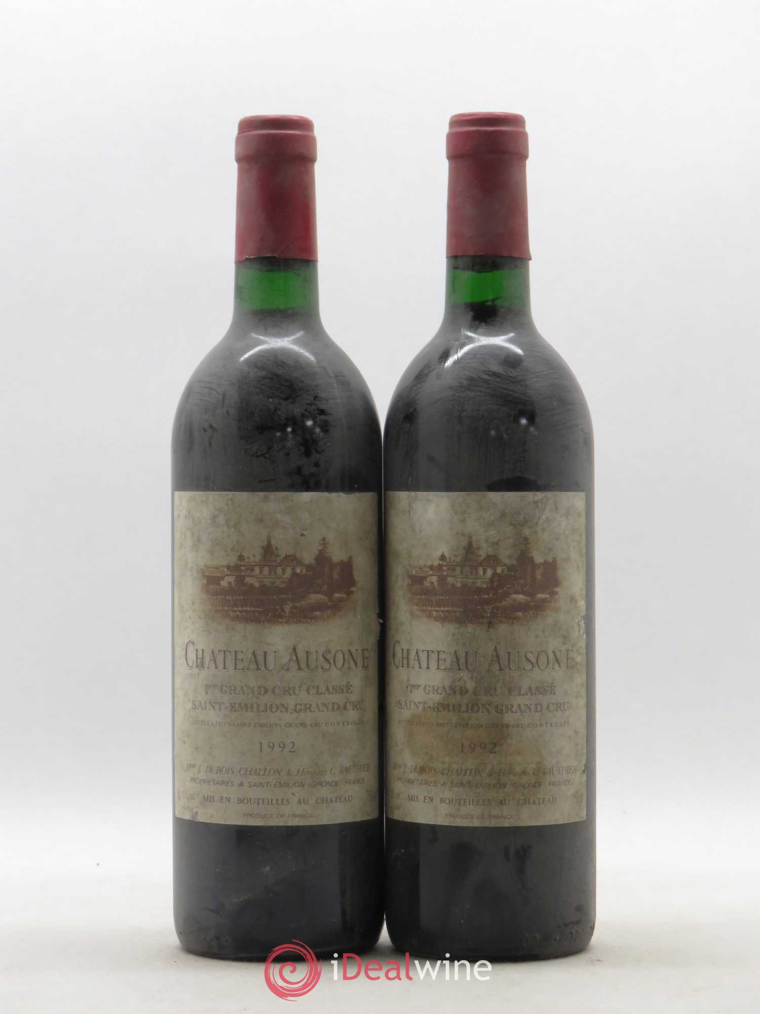 Château Ausone 1er Grand Cru Classé A 1992 - Lot de 2 bouteilles - 0
