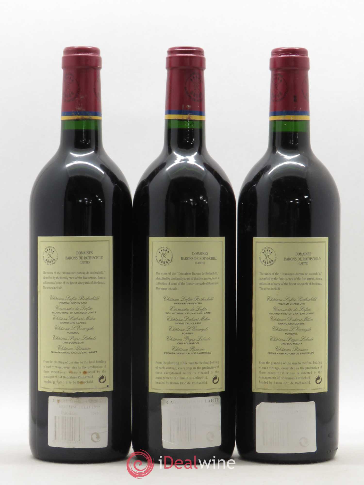 Carruades de Lafite Rothschild Second Vin 1998 - Lot de 12 bouteilles - 8