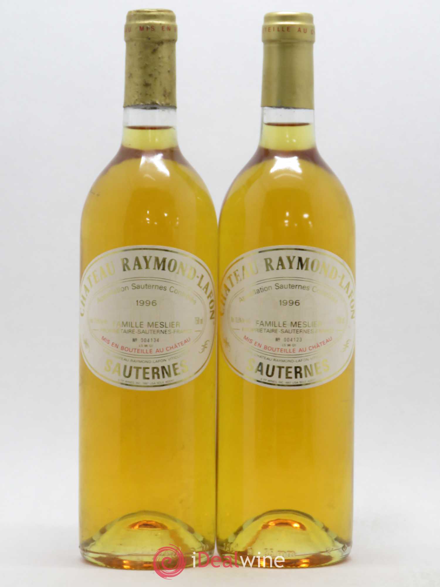Château Raymond Lafon 1996 - Lotto di 2 bottiglie - 0