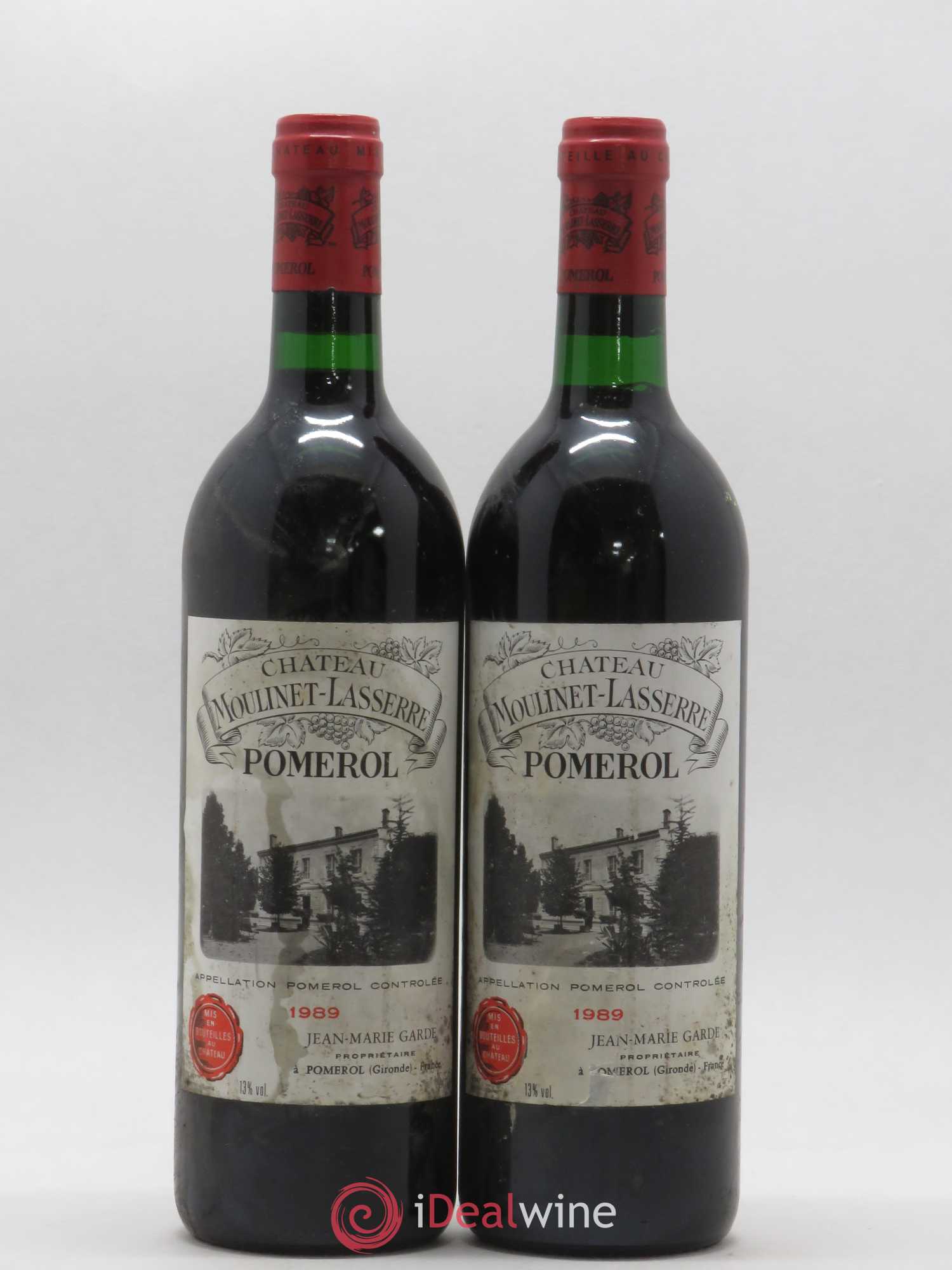 Château Moulinet Lasserre 1989 - Lot de 2 bouteilles - 0