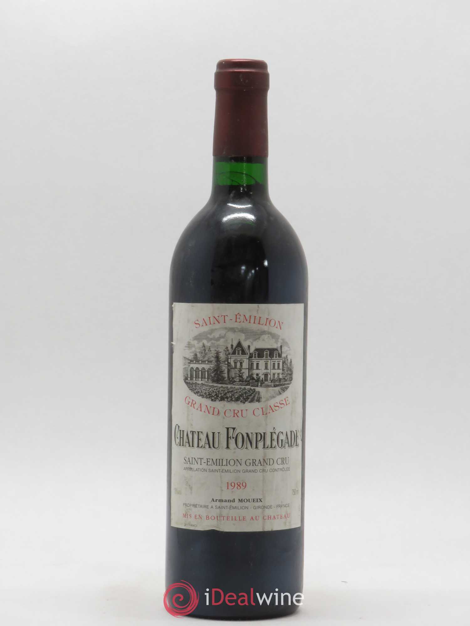 Château Fonplegade Grand Cru Classé 1989 - Lot de 1 bouteille - 0