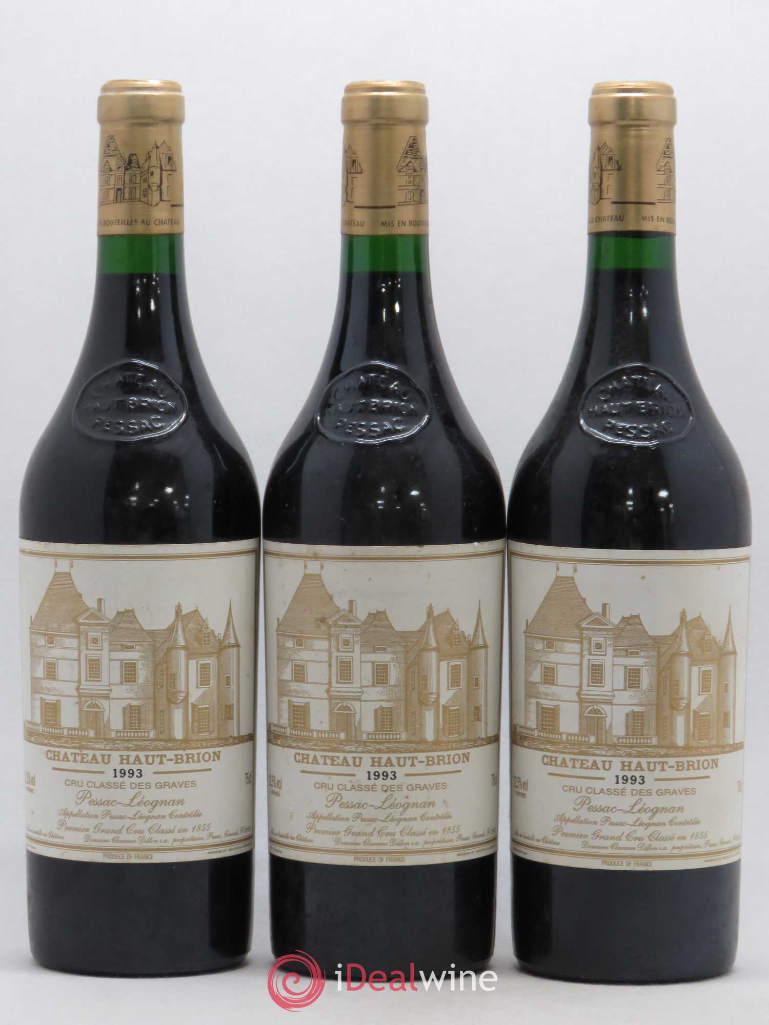 Château Haut Brion 1er Grand Cru Classé 1993 - Lot de 3 bouteilles - 0