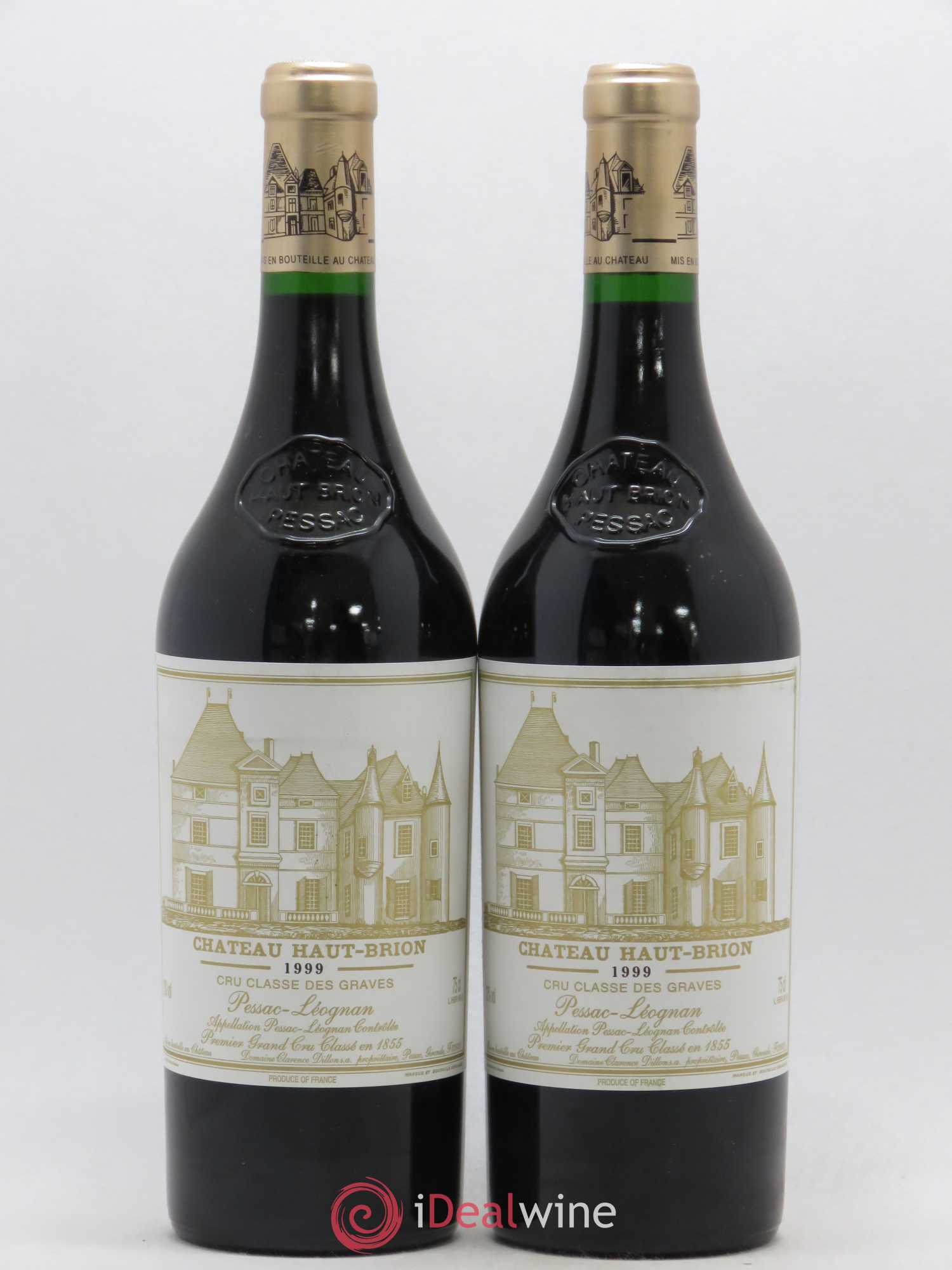 Château Haut Brion 1er Grand Cru Classé 1999 - Lot de 2 bouteilles - 0