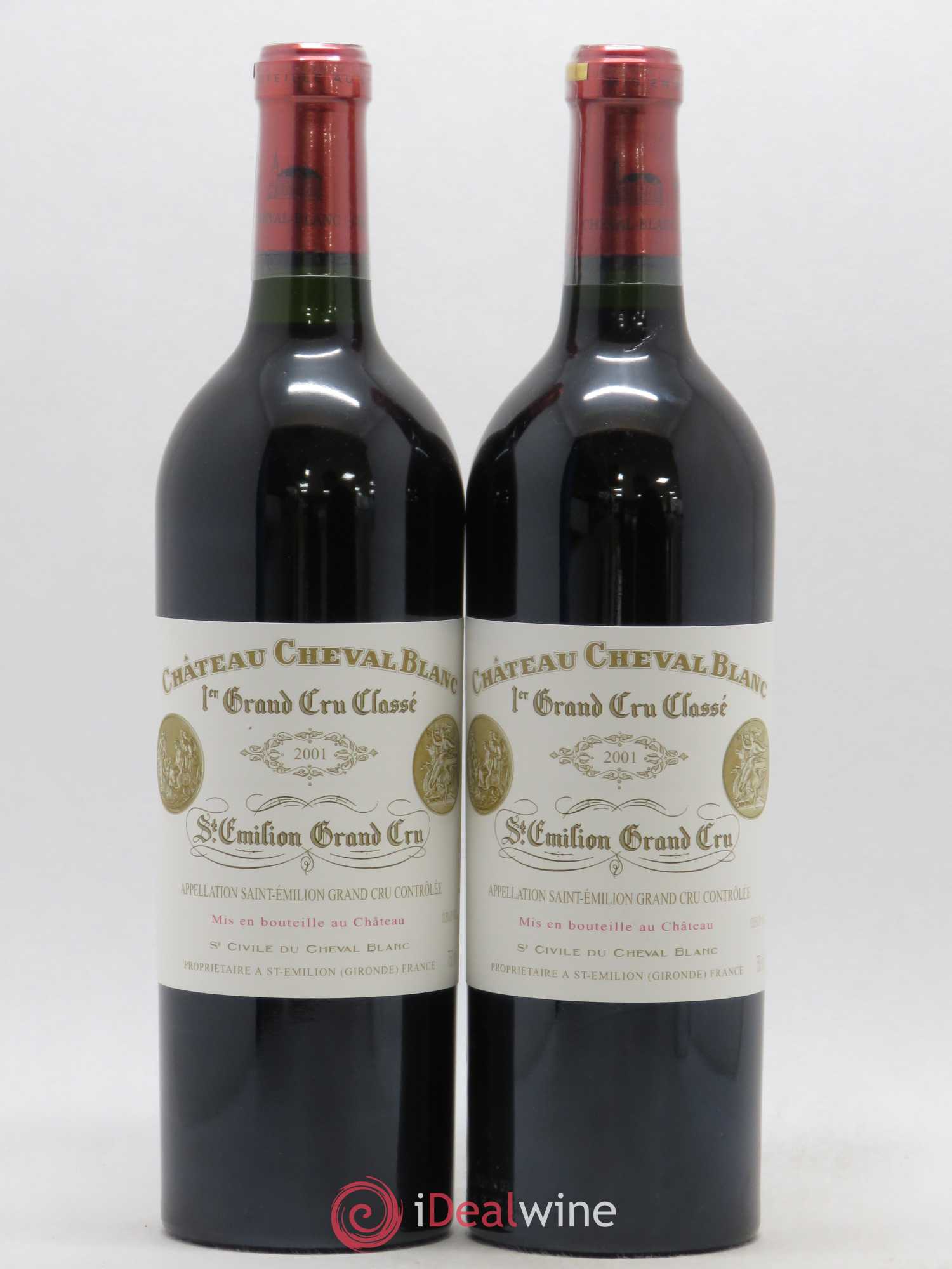 Château Cheval Blanc 1er Grand Cru Classé A 2001 - Lot de 2 bouteilles - 0