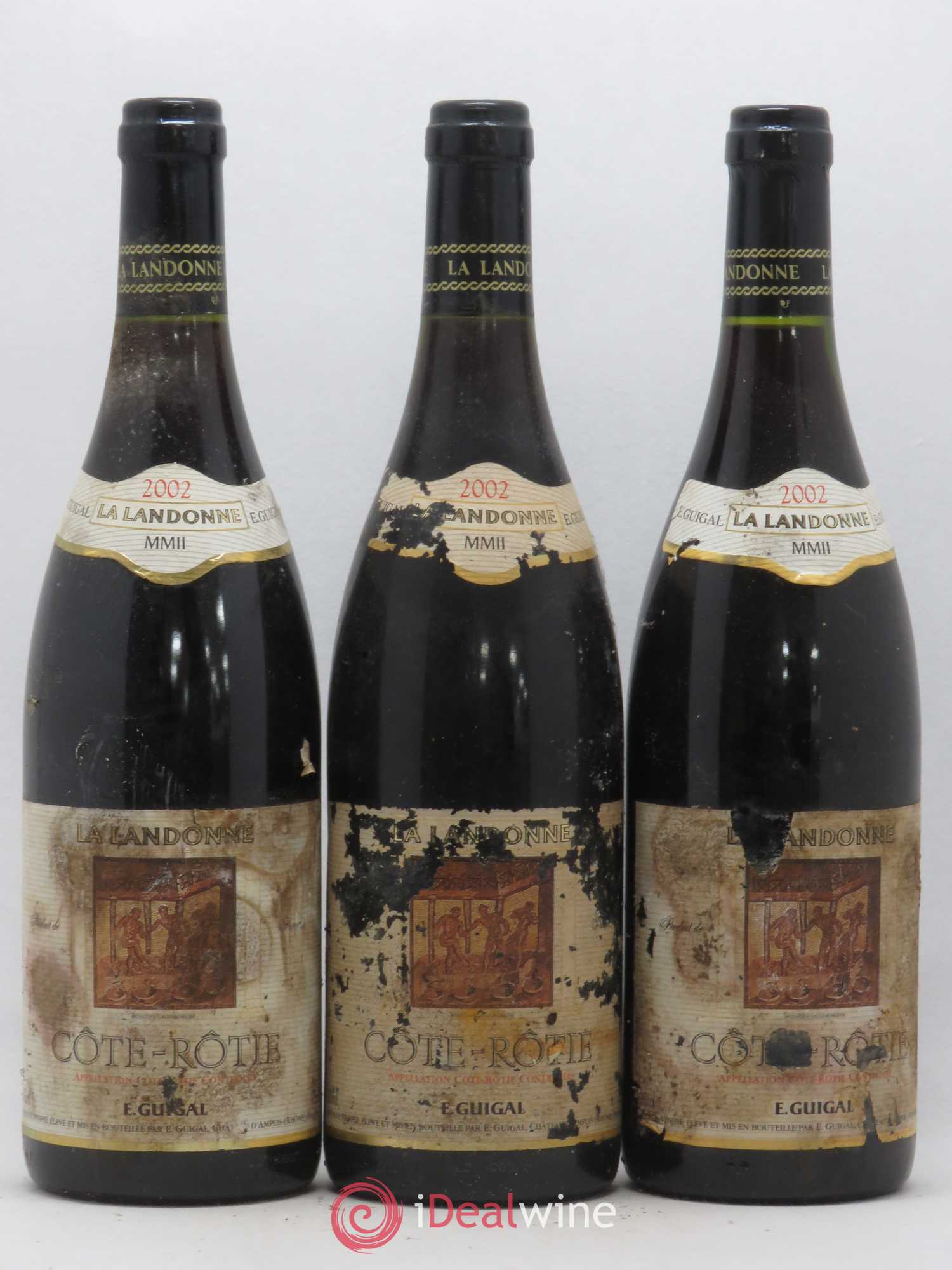 Côte-Rôtie La Landonne Guigal 2002 - Lot de 3 bouteilles - 0