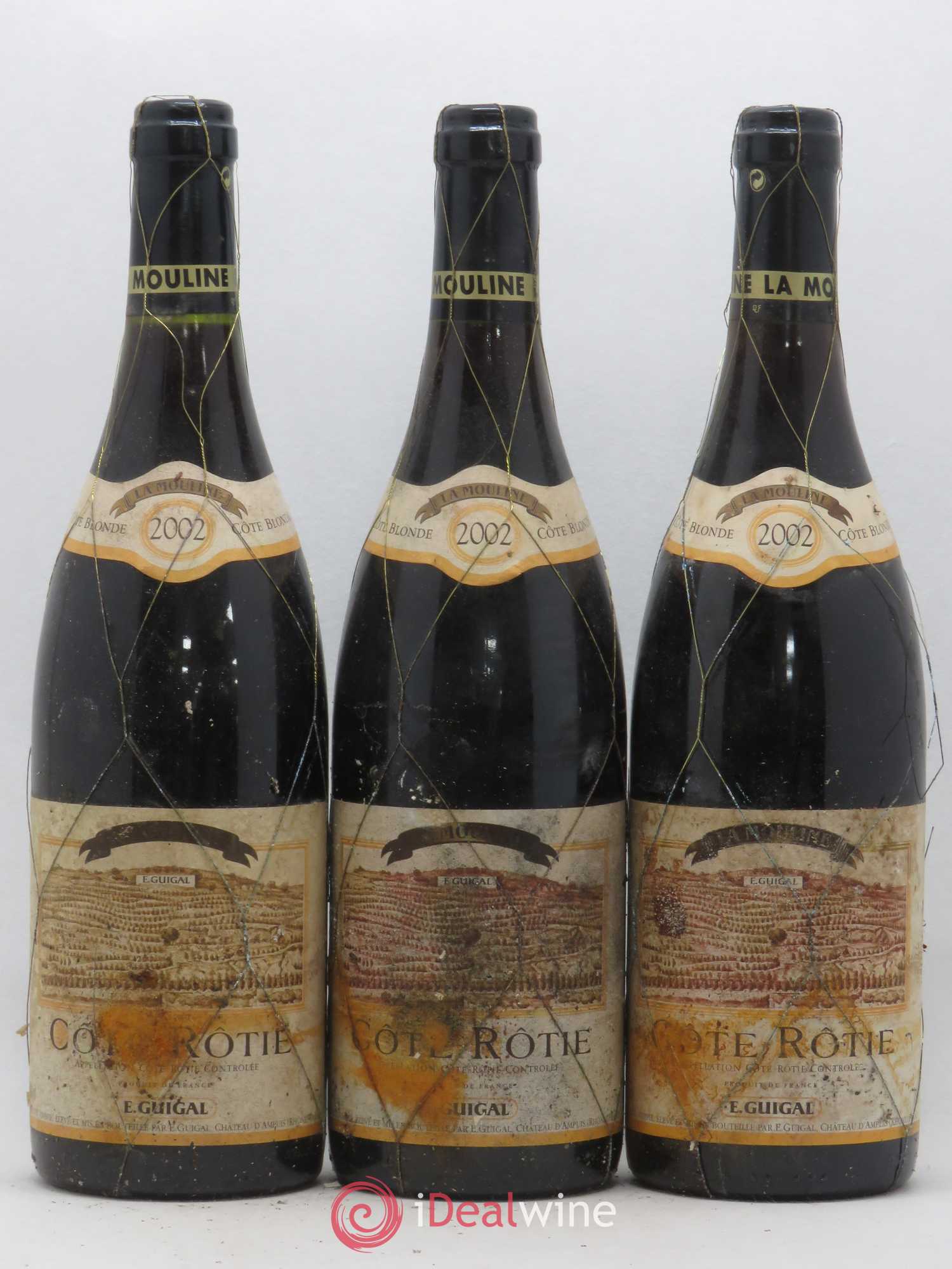 Côte-Rôtie La Mouline Guigal 2002 - Lot de 3 bouteilles - 0