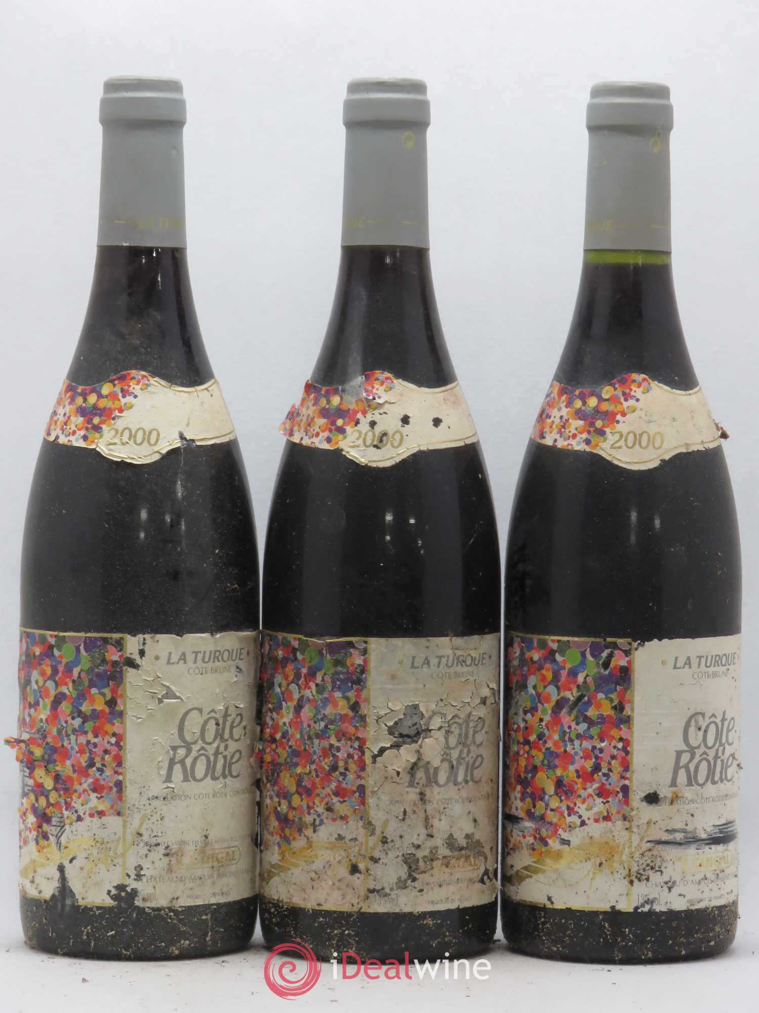 Côte-Rôtie La Turque Guigal 2000 - Lot de 3 bouteilles - 0