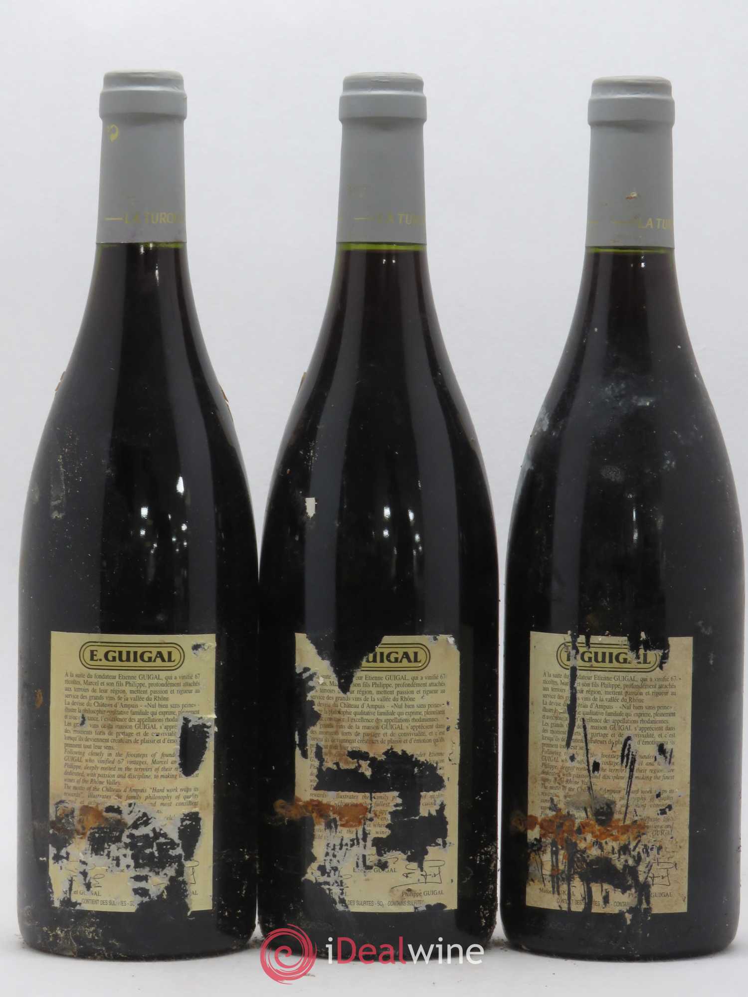 Côte-Rôtie La Turque Guigal 2002 - Lot de 3 bouteilles - 1