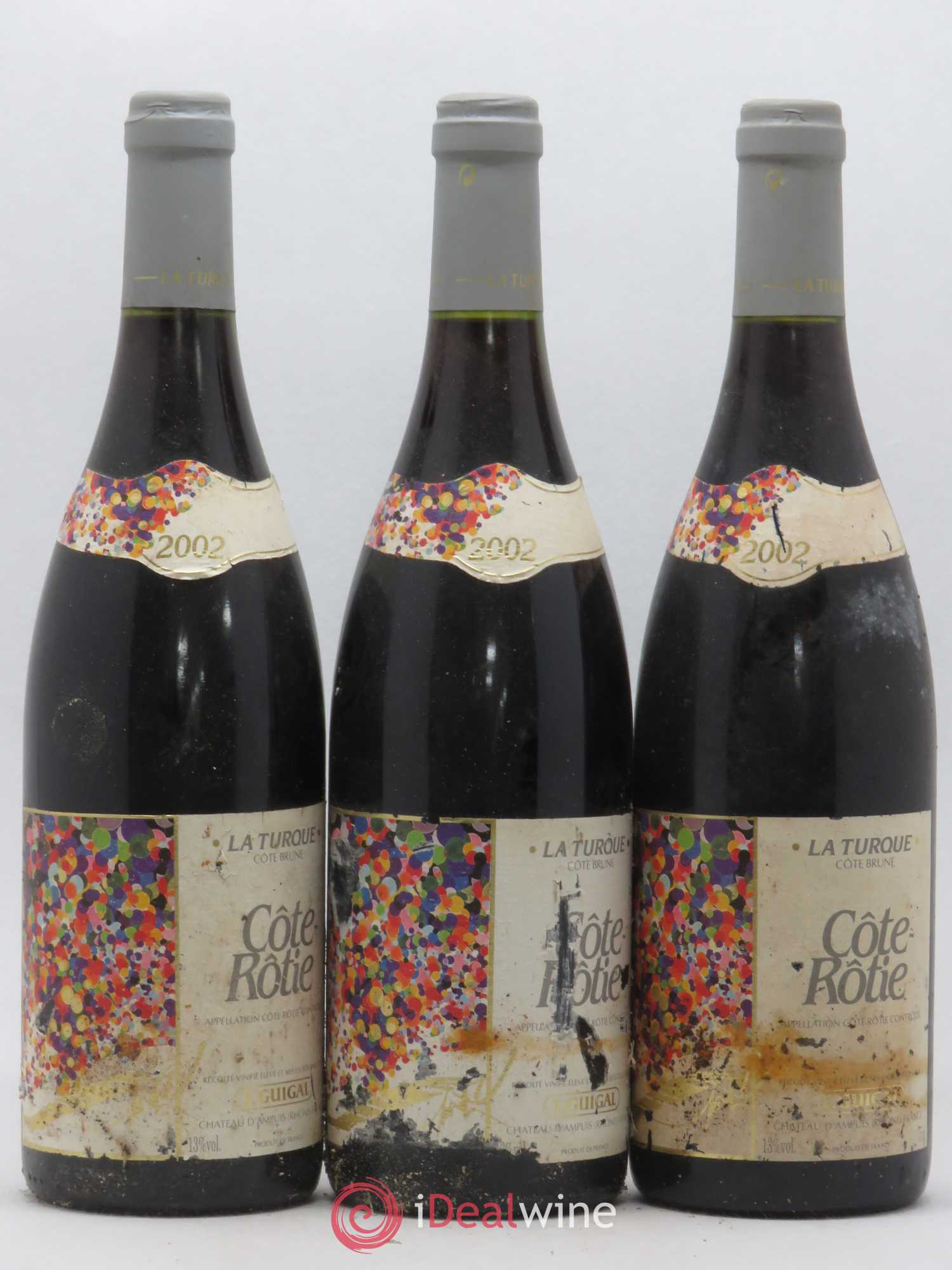 Côte-Rôtie La Turque Guigal 2002 - Lot de 3 bouteilles - 0