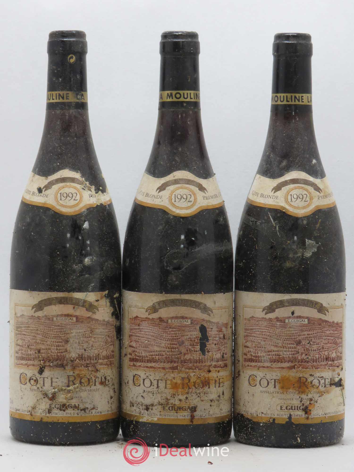 Côte-Rôtie La Mouline Guigal 1992 - Lot de 3 bouteilles - 0