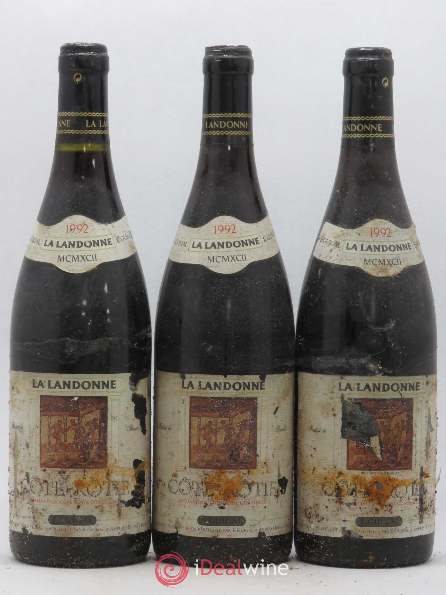 Côte-Rôtie La Landonne Guigal 1992 - Lot de 3 bouteilles - 0