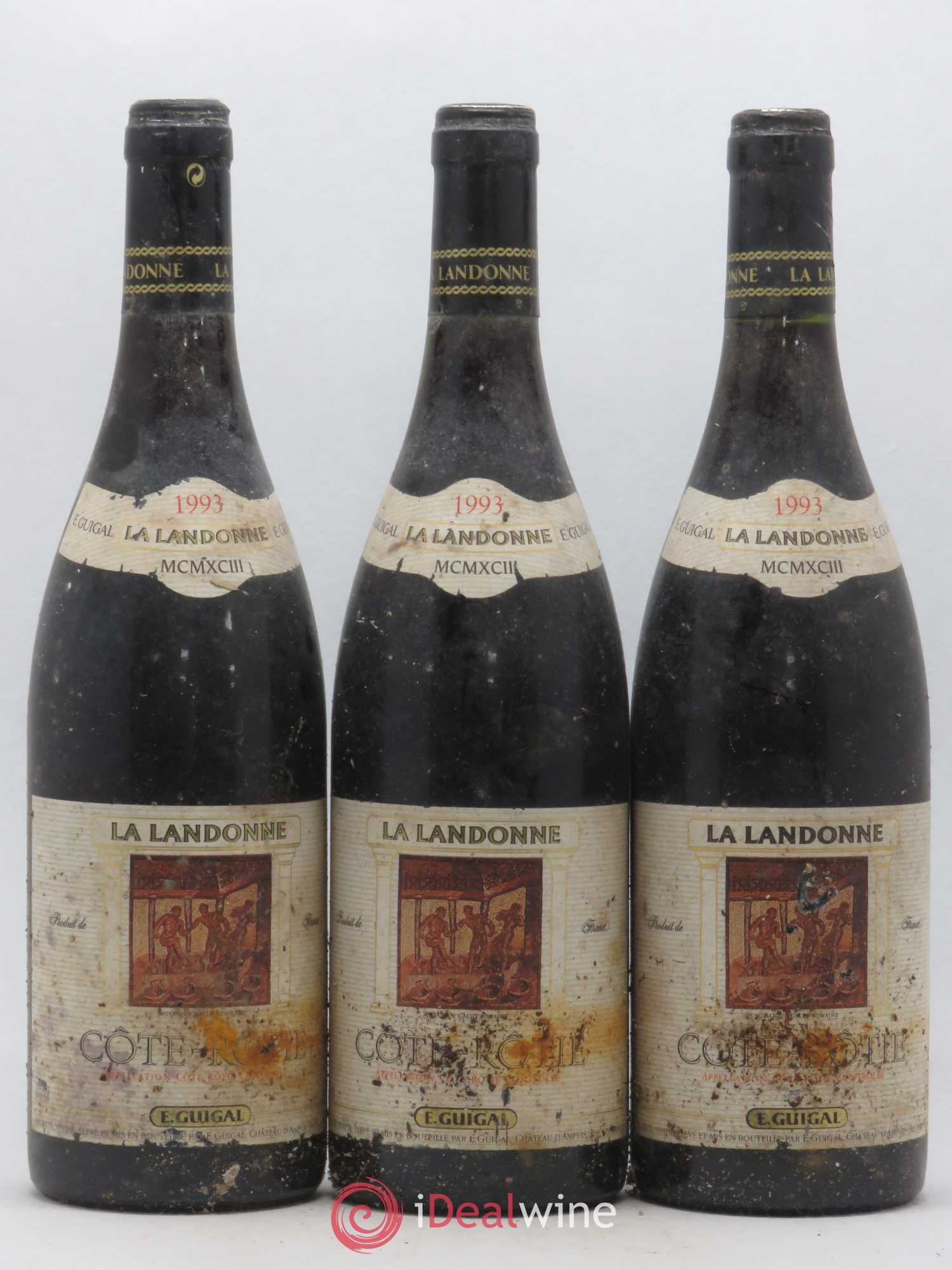 Côte-Rôtie La Landonne Guigal 1993 - Lot de 3 bouteilles - 0