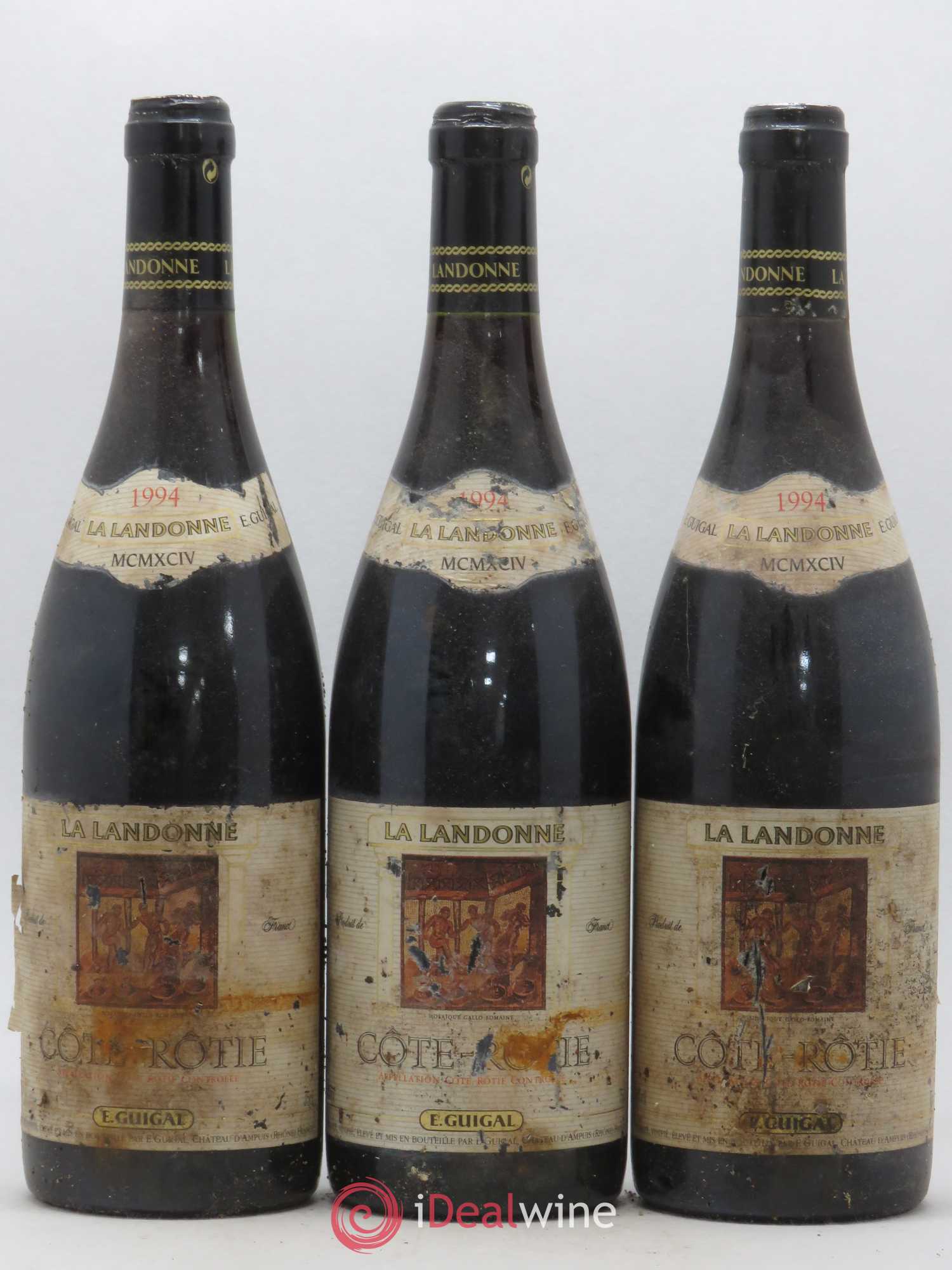 Côte-Rôtie La Landonne Guigal 1994 - Lot de 3 bouteilles - 0