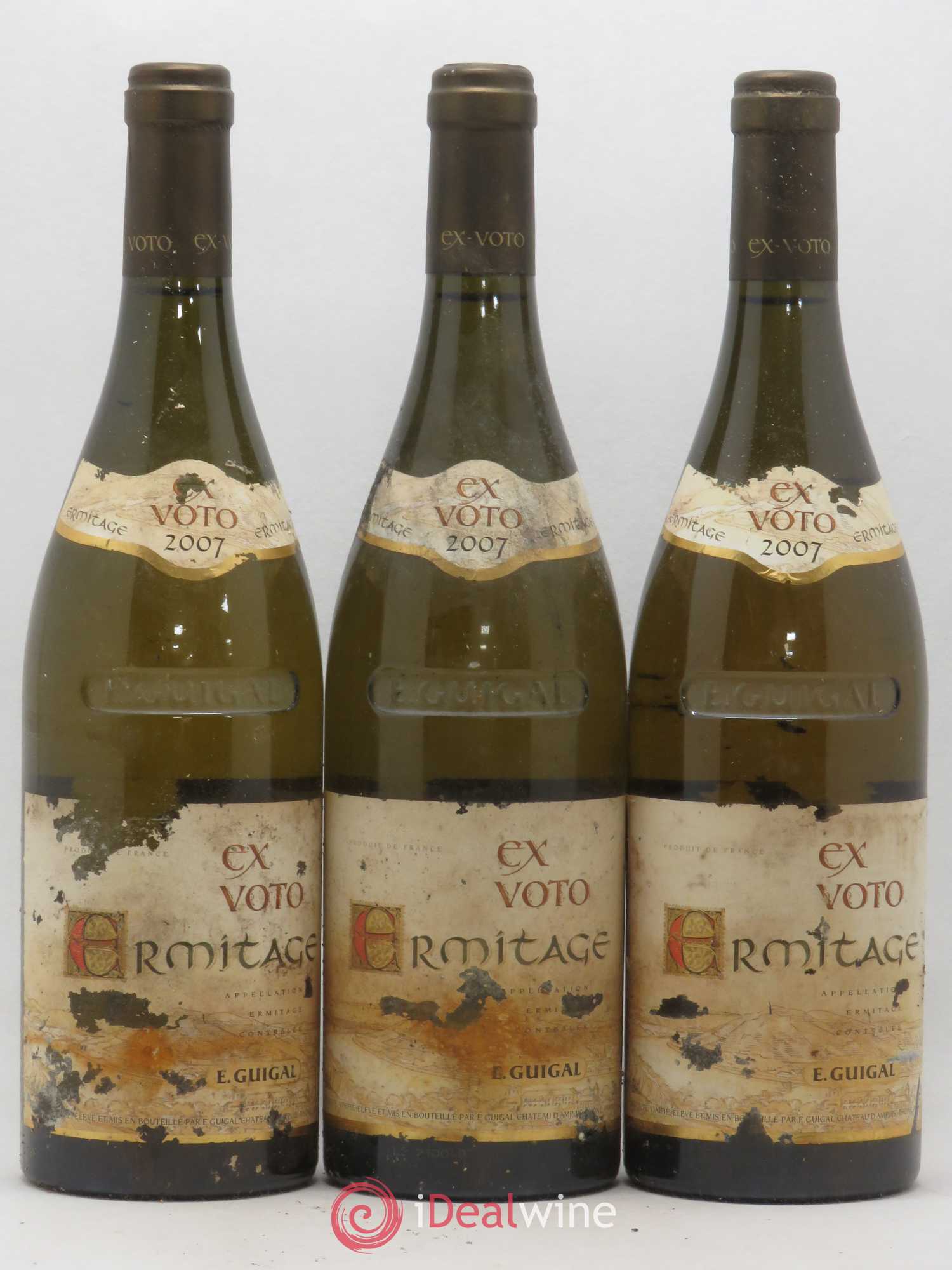 Ermitage Ex Voto Guigal 2007 - Lot de 3 bouteilles - 0