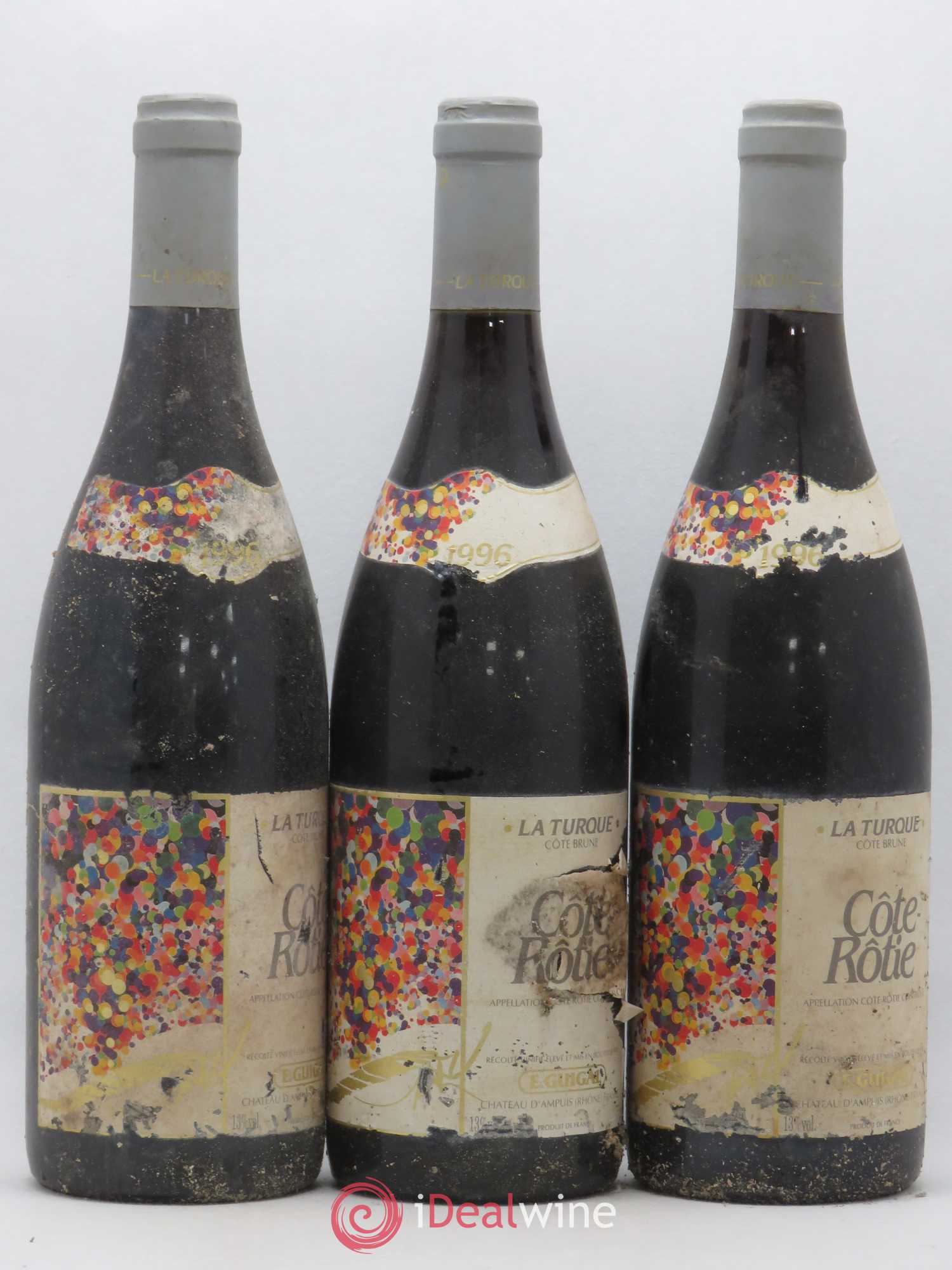 Côte-Rôtie La Turque Guigal 1996 - Lot de 3 bouteilles - 0