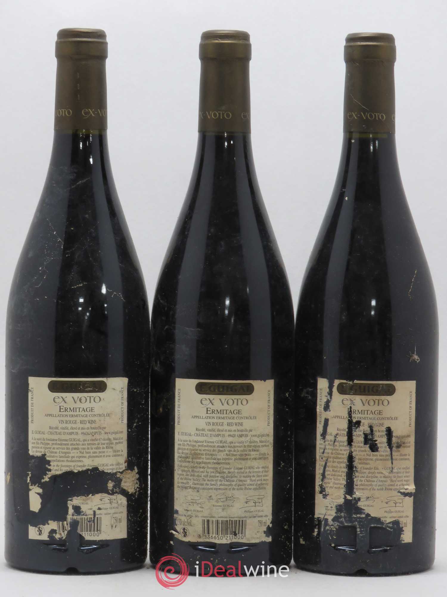 Ermitage Ex Voto Guigal 2005 - Lot de 3 bouteilles - 1
