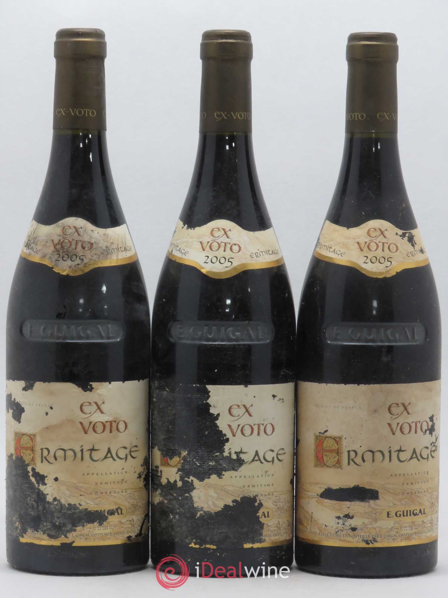 Ermitage Ex Voto Guigal 2005 - Lot de 3 bouteilles - 0
