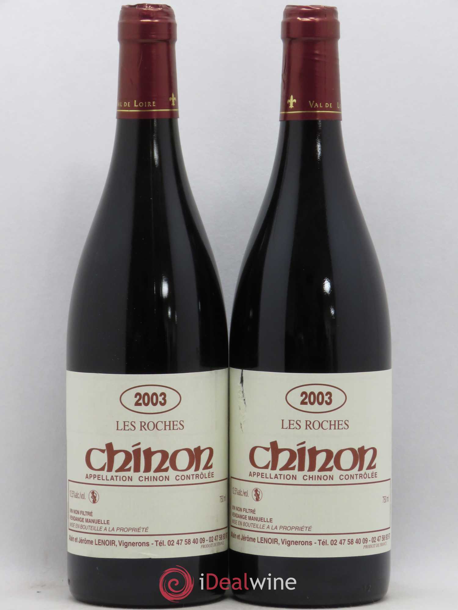 Chinon Les Roches Lenoir (Domaine) 2003 - Lot de 2 bouteilles - 0