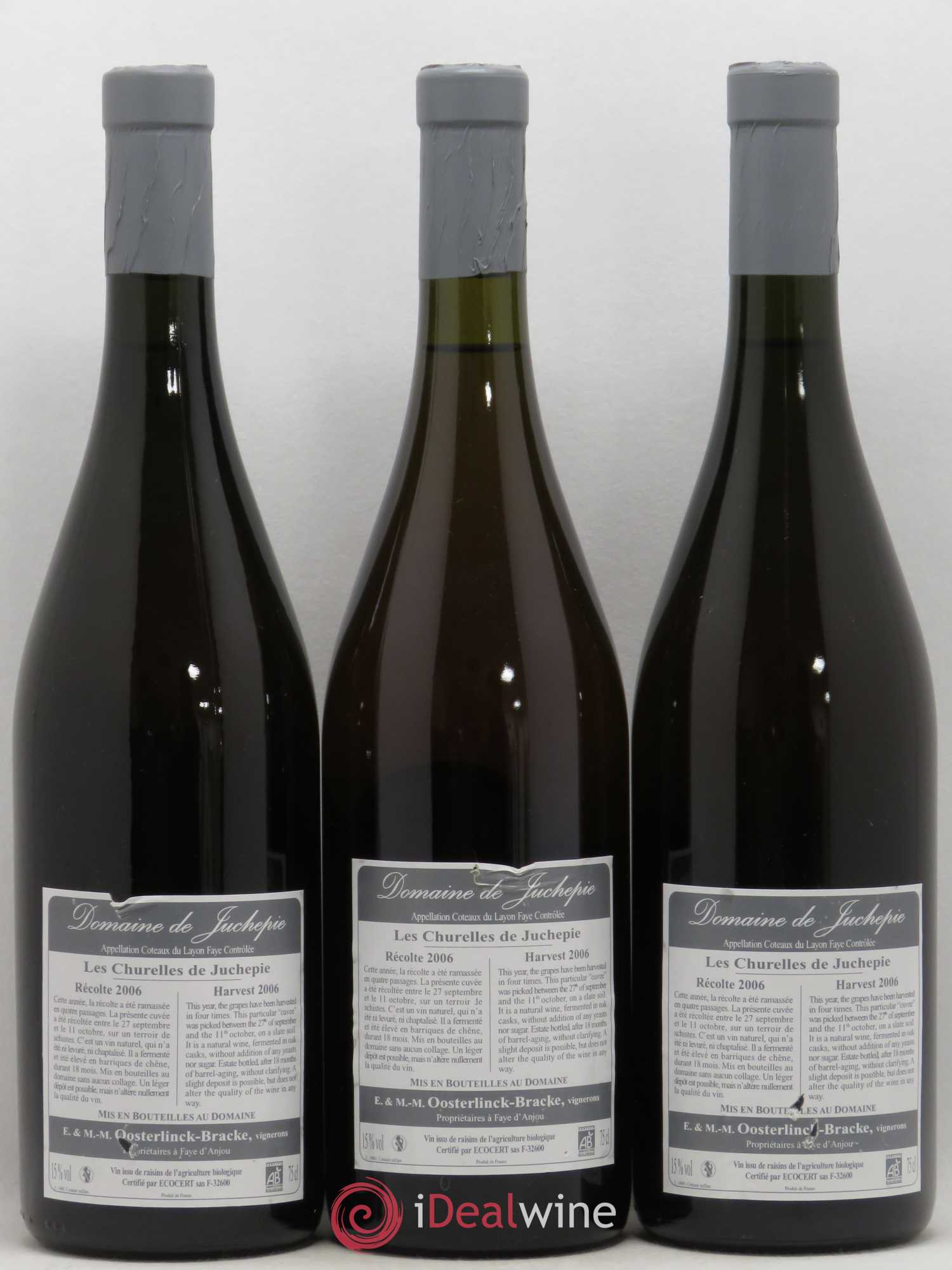 Coteaux du Layon Les Churelles de Juchepie 2006 - Lotto di 3 bottiglie - 1