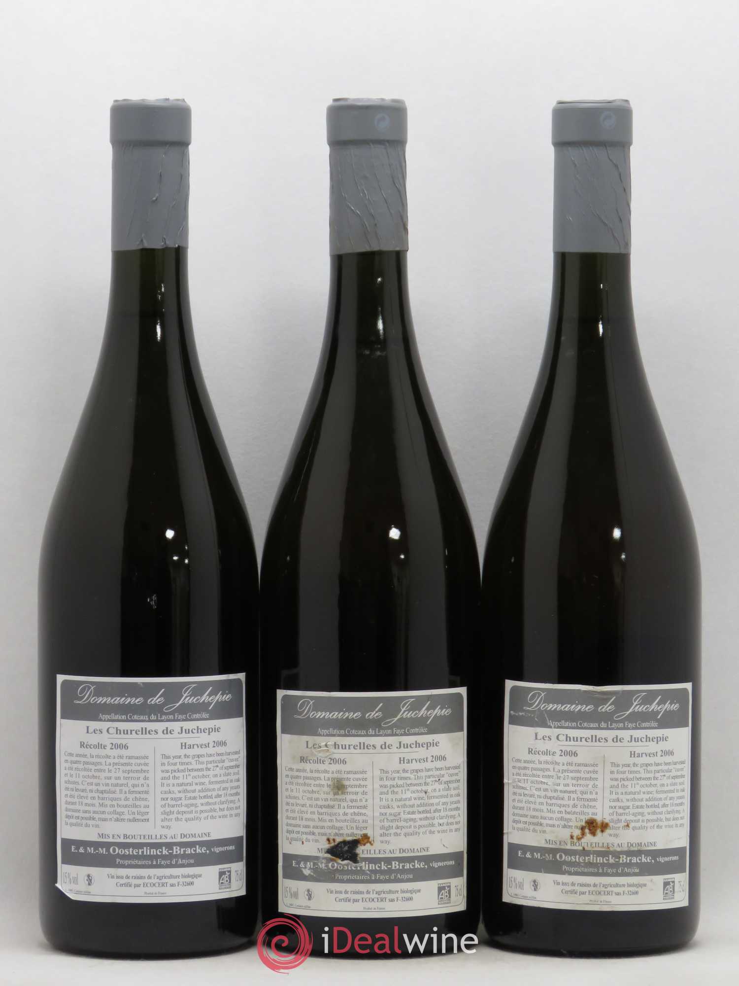 Coteaux du Layon Les Churelles de Juchepie (sans prix de réserve) 2006 - Lotto di 3 bottiglie - 1