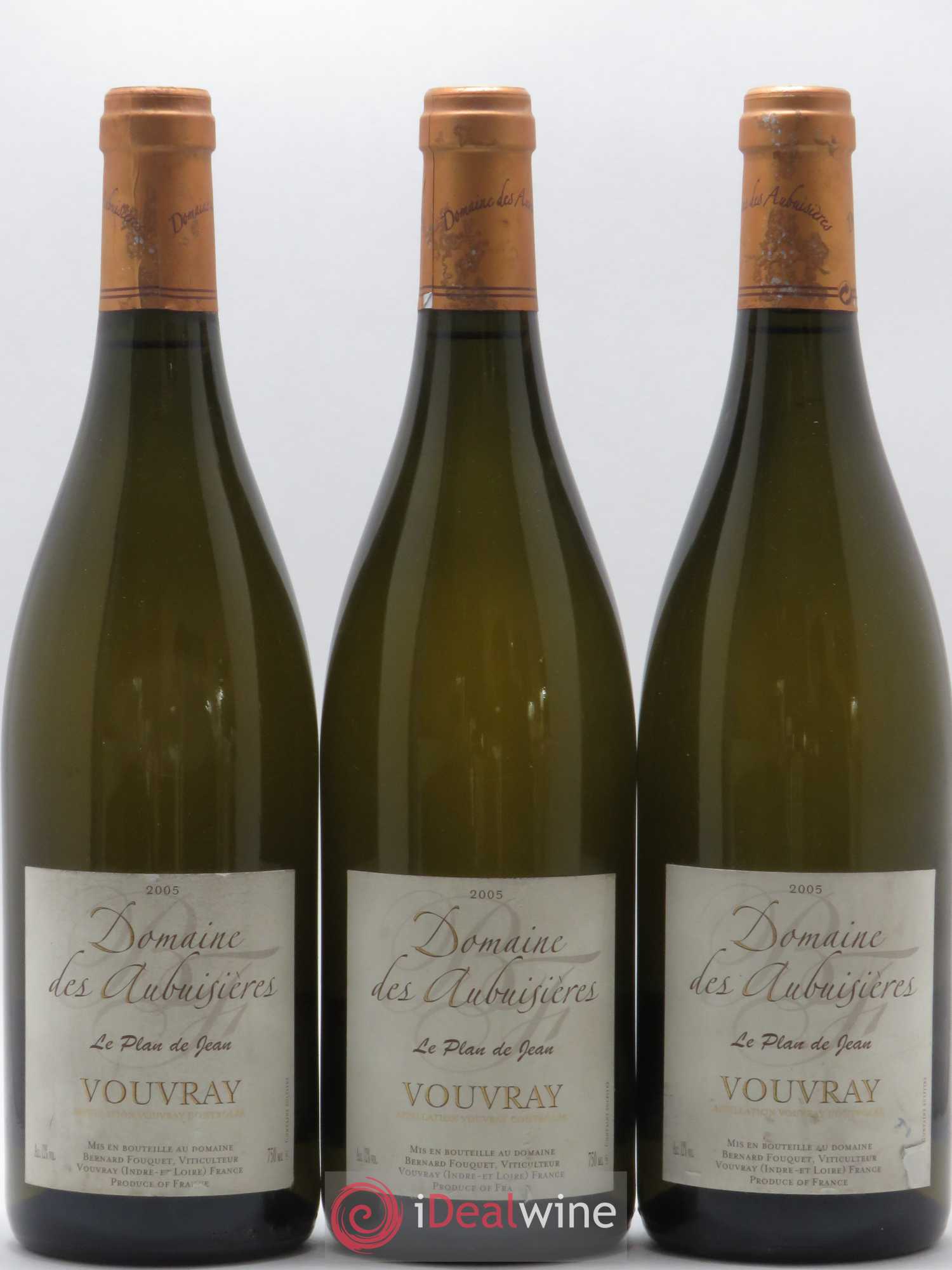 Vouvray Aubuisières Le Plan de Jean 2005 - Lotto di 3 bottiglie - 0