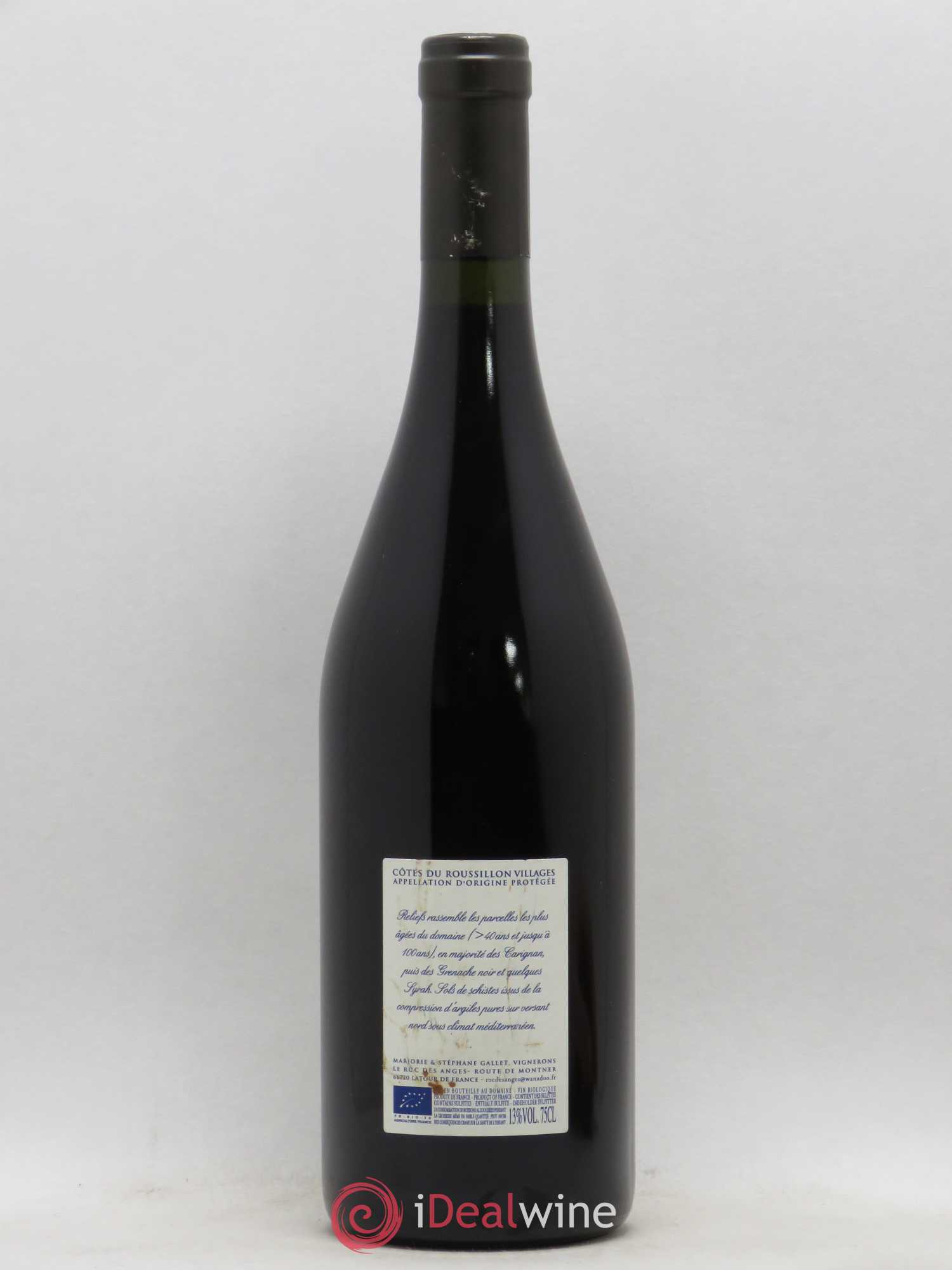 Côtes du Roussillon Roc des Anges Reliefs Marjorie et Stéphane Gallet 2014 - Posten von 1 Flasche - 1