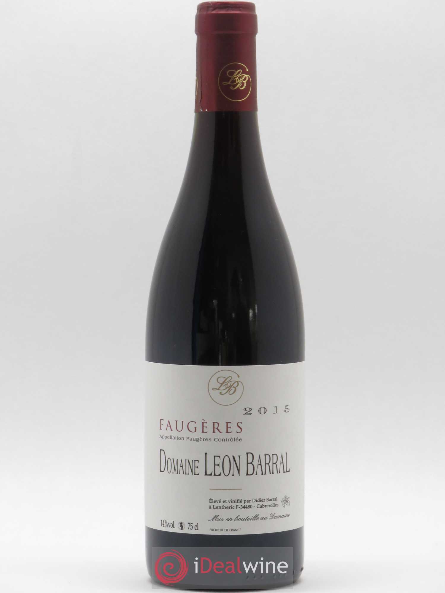 Faugères Domaine Léon Barral 2015 - Lot de 1 bouteille - 0