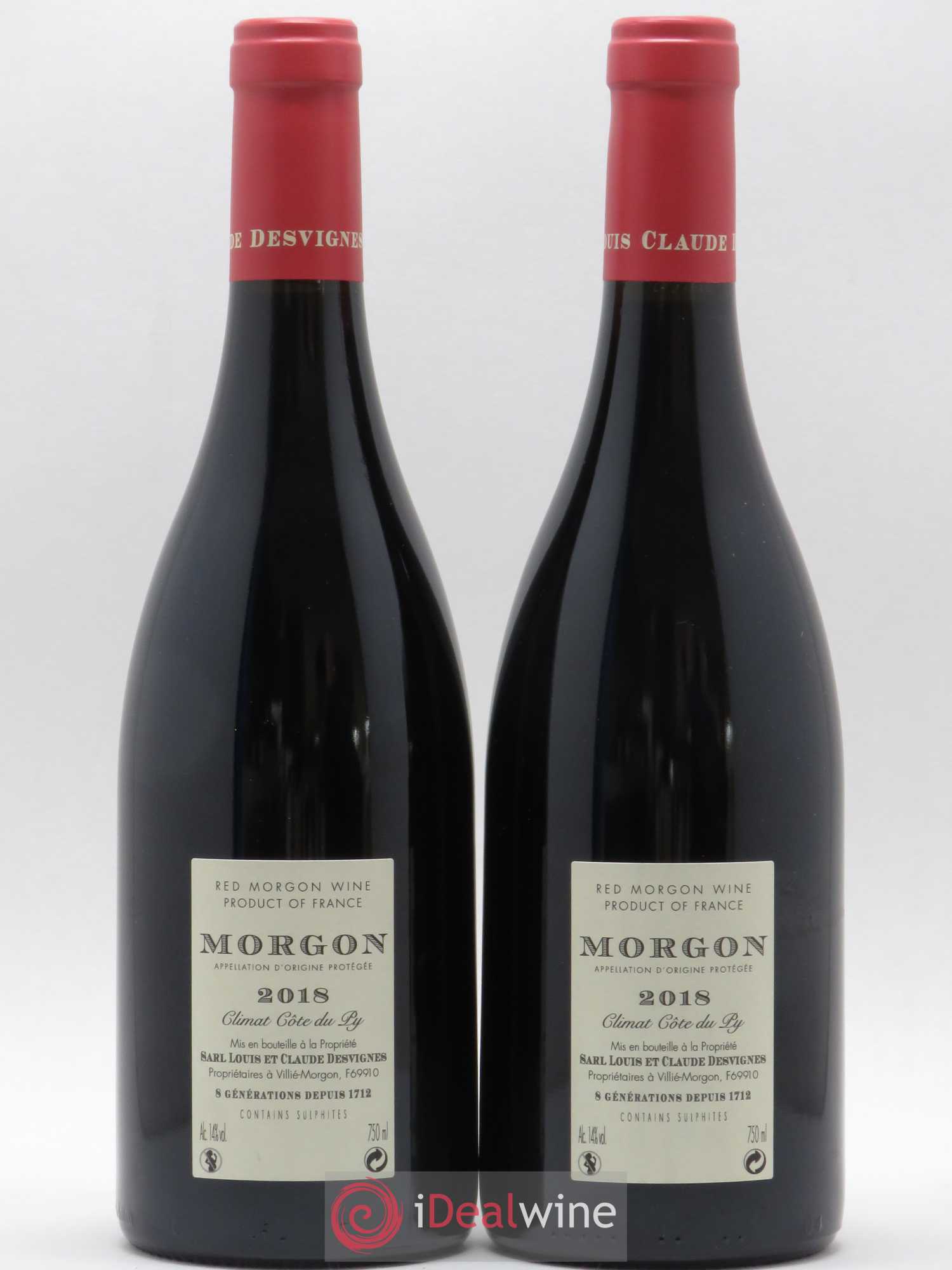 Morgon Côte du Py Louis-Claude Desvignes 2018 - Lot de 2 bouteilles - 1