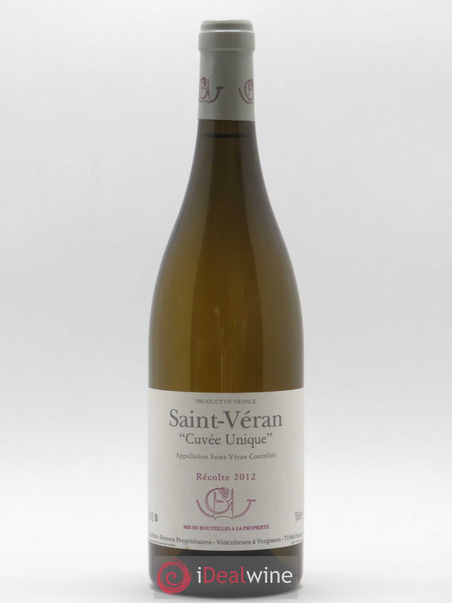 Saint-Véran Cuvée Unique Guffens-Heynen 2012 - Lot de 1 bouteille - 0