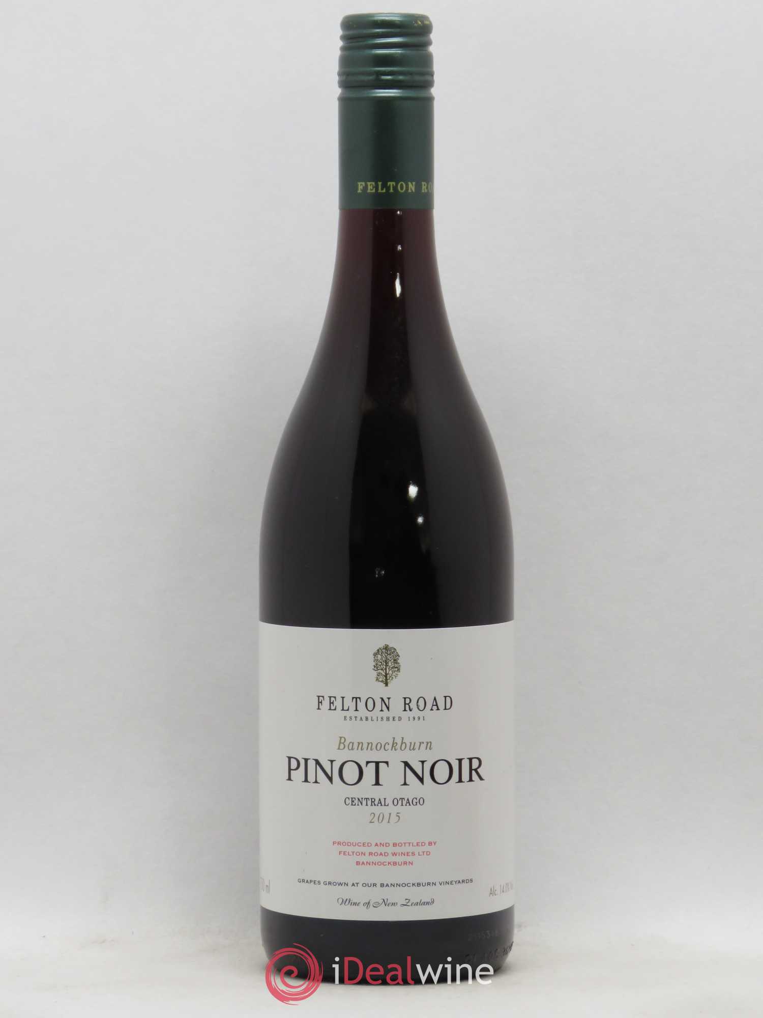 Central Otago Felton Road Bannockburn Pinot Noir 2015 - Lot de 1 bouteille - 0
