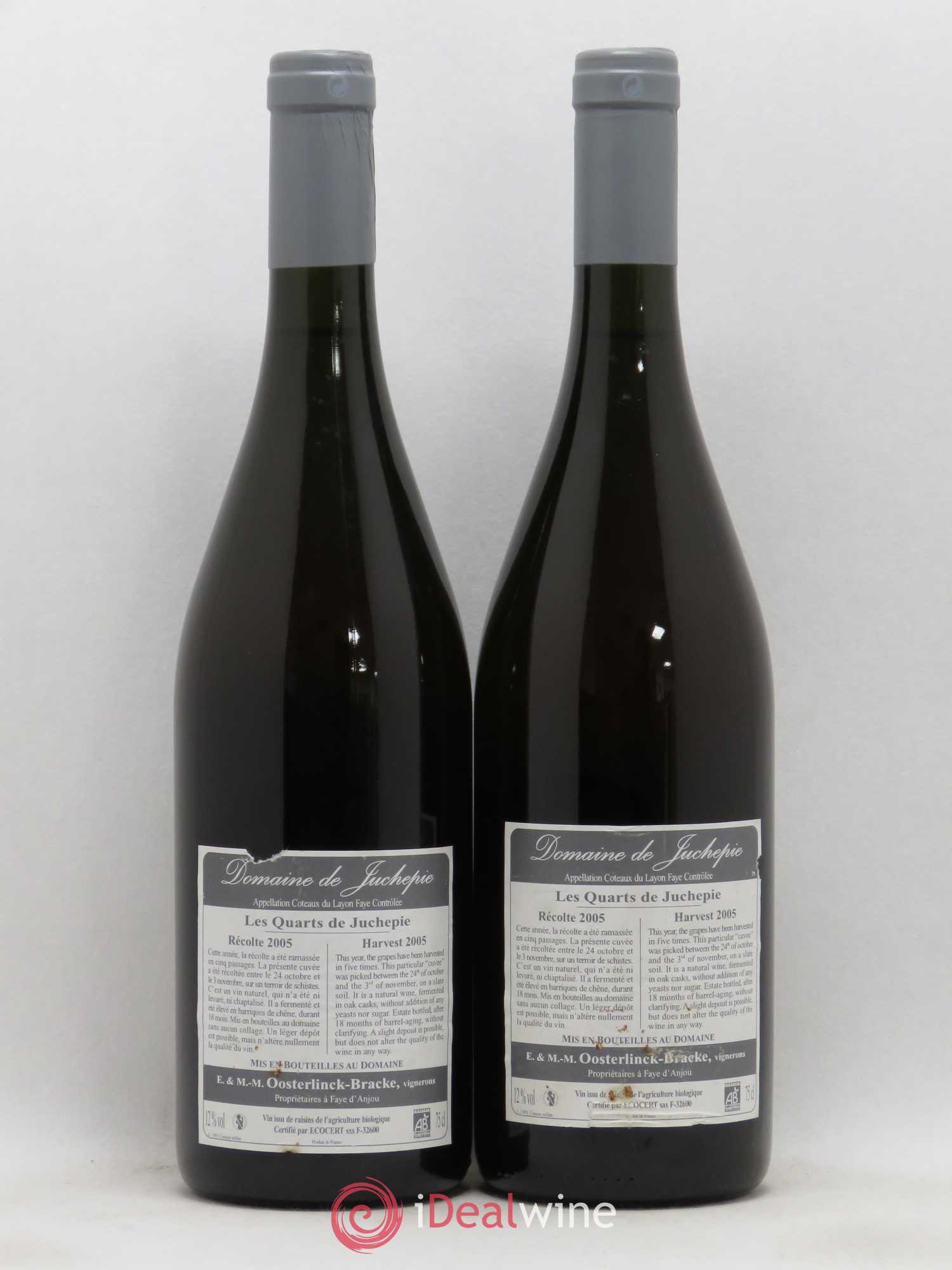 Coteaux du Layon Les Quarts Juchepie 2005 - Lotto di 2 bottiglie - 1