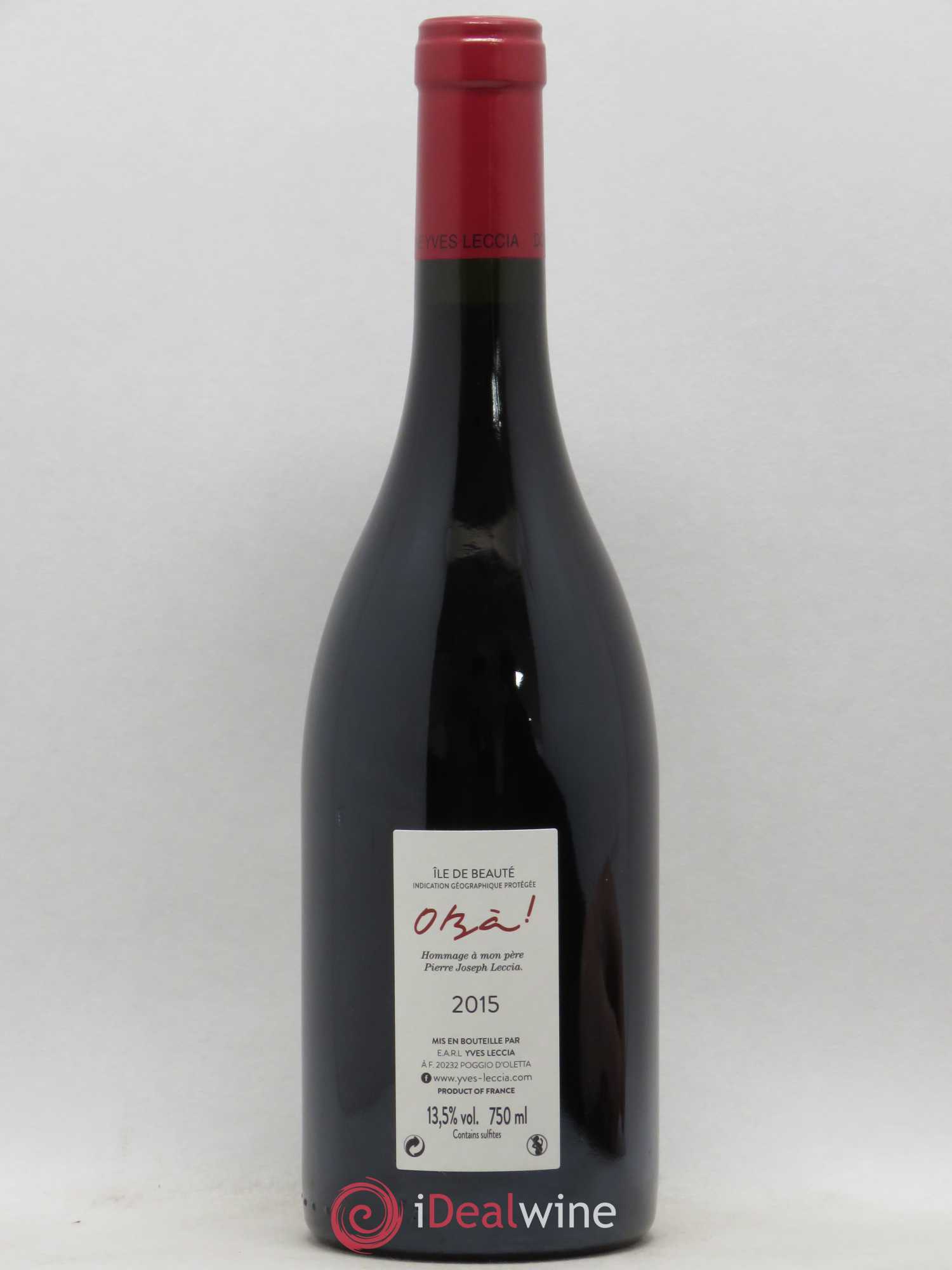 Patrimonio Yves Leccia Oba 2015 - Lot de 1 bouteille - 1