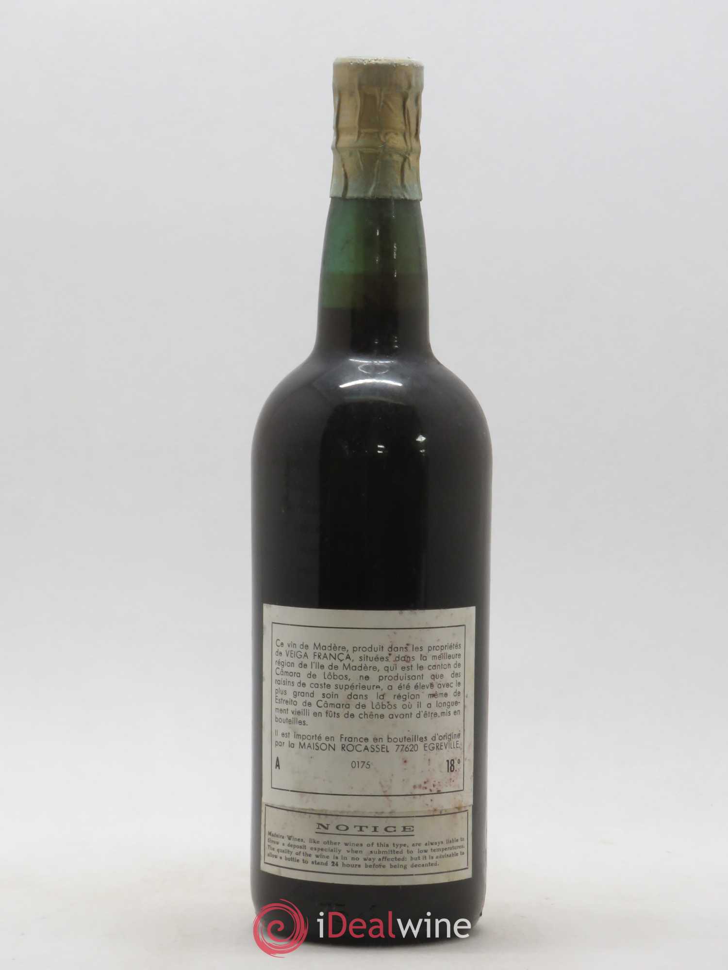 Madère Malvasia Reserva Solera Veiga Franca 1930 - Posten von 1 Flasche - 1