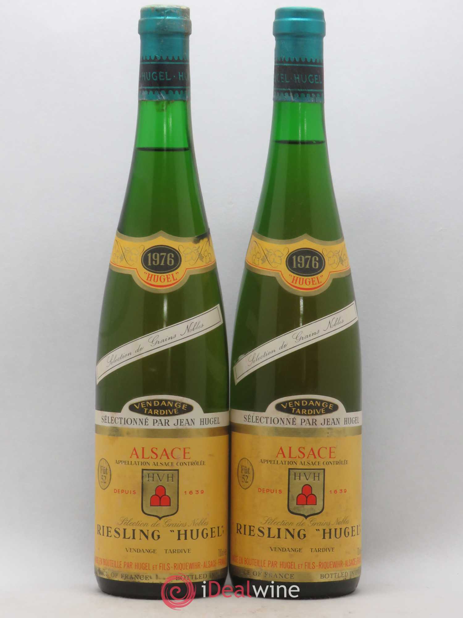 Riesling Sélection de Grains Nobles Hugel (Domaine) vendanges tardives 1976 - Lotto di 2 bottiglie - 0