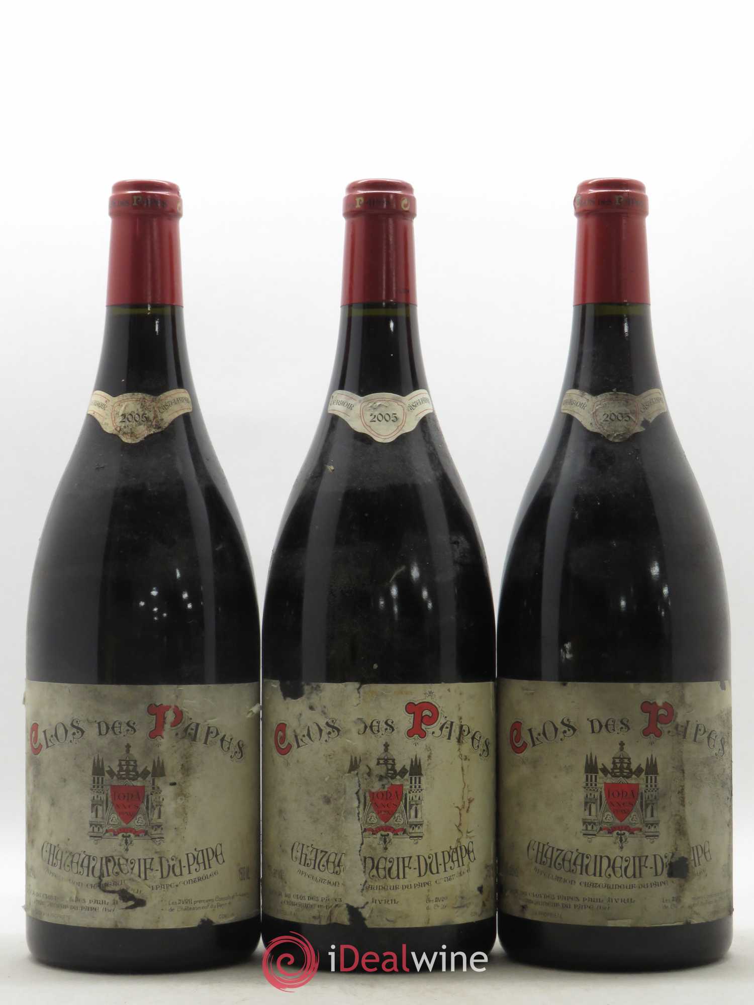 Châteauneuf-du-Pape Clos des Papes - Paul Avril 2005 - Lot de 3 magnums - 0