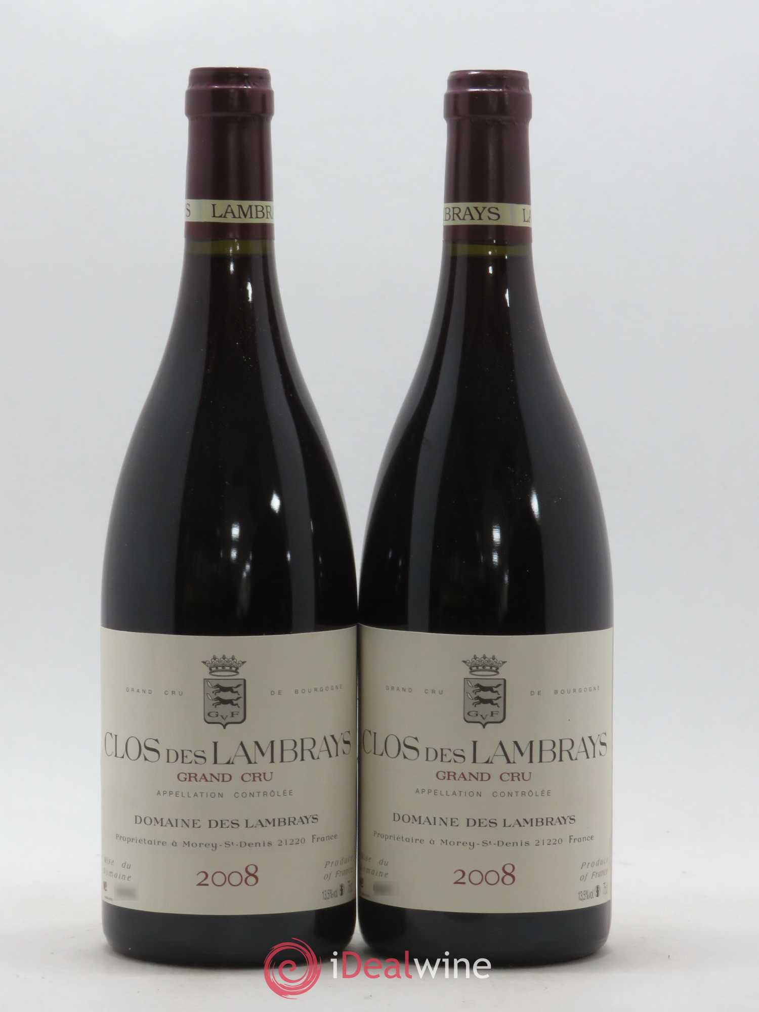 Clos des Lambrays Grand Cru Domaine des Lambrays 2008 - Lot de 2 bouteilles - 0